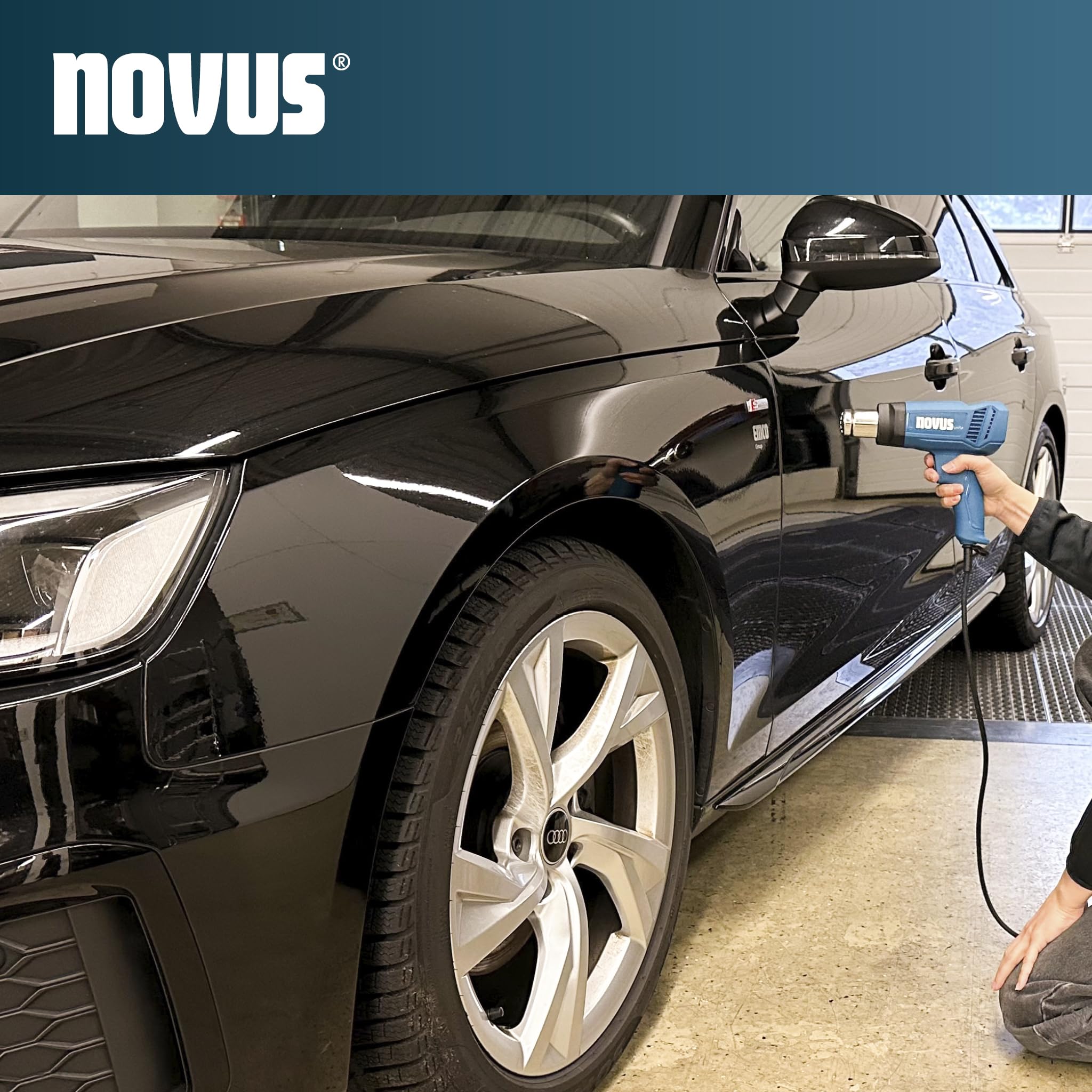 NOVUS TOOLS Pistolet à air chaud H-180 Car Wrap avec câble de 7,5 m, 400