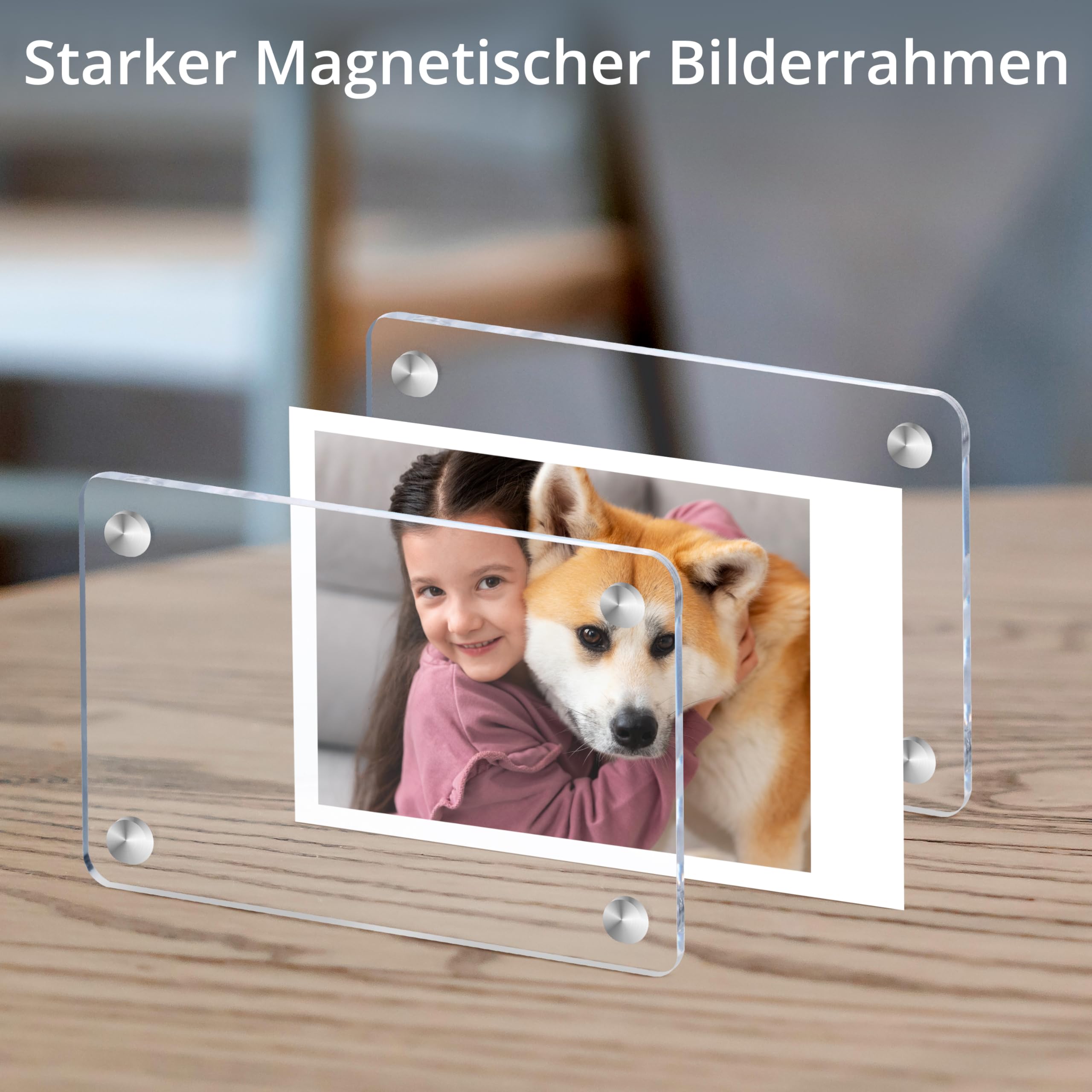Polaroid Kühlschrank-Magnetrahmen Aus Acryl – Doppelseitig & Magnetisch, Für Fujifilm Instax Mini Fotos