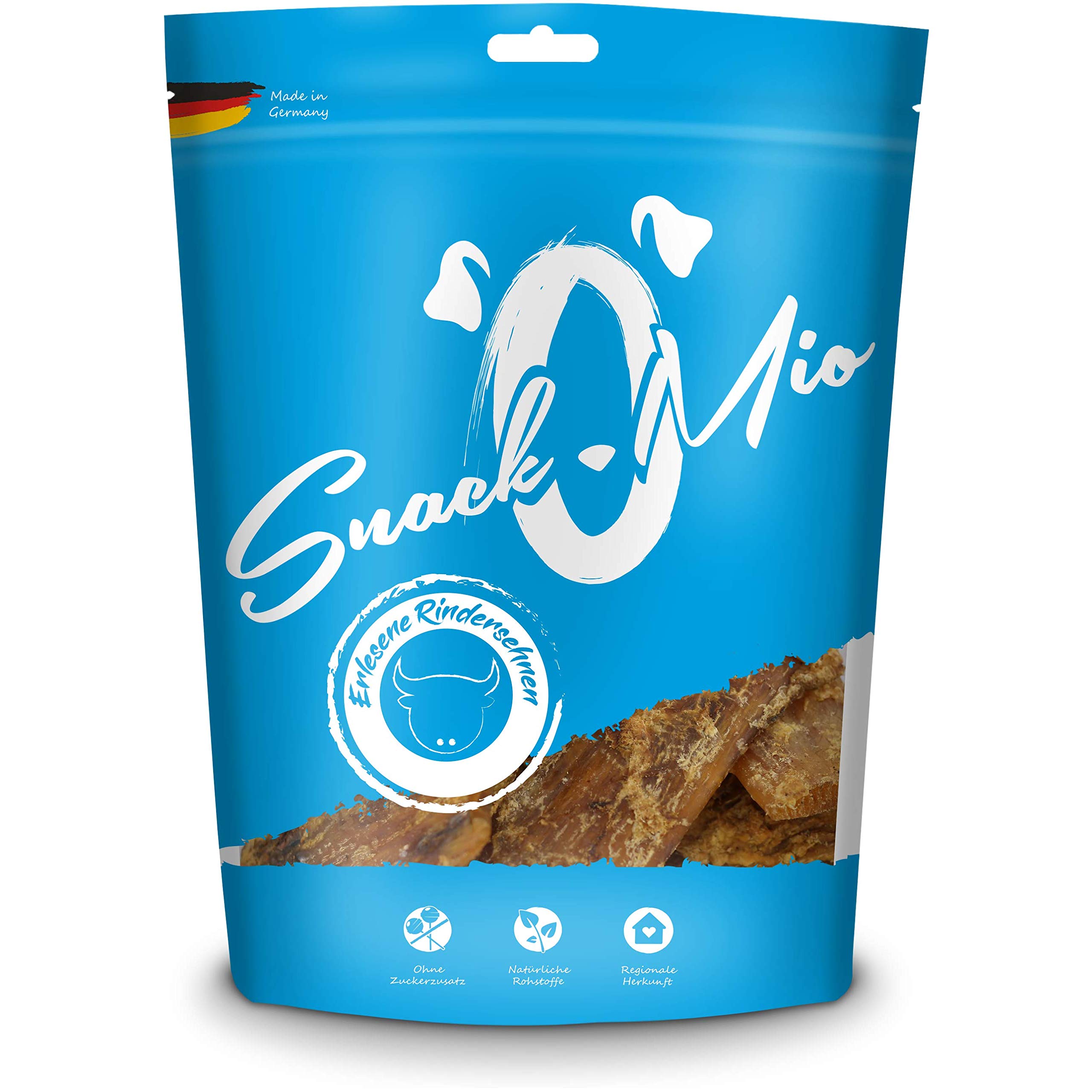 SnackOMio - Snack Premium para Perros - tendones de Vacuno selectos, sin Cereales, 1 Pack (1 x 1kg)