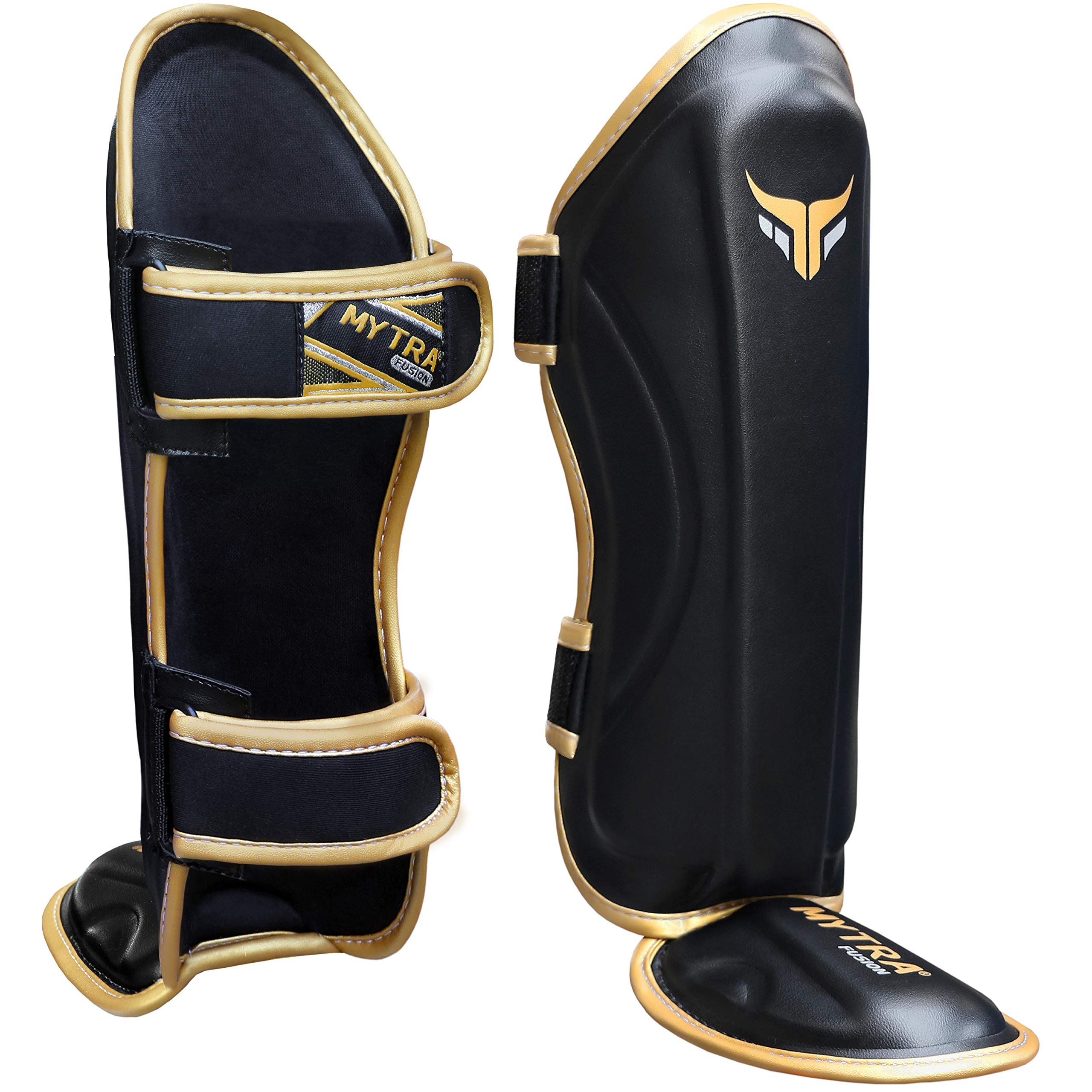 Mytra Fusion Enfant Protege Tibia Boxe protège Tibia Boxe Enfant Protege Tibia pour la Boxe MMA Muay Thai Arts Martiaux Kickboxing Workout Training Protection