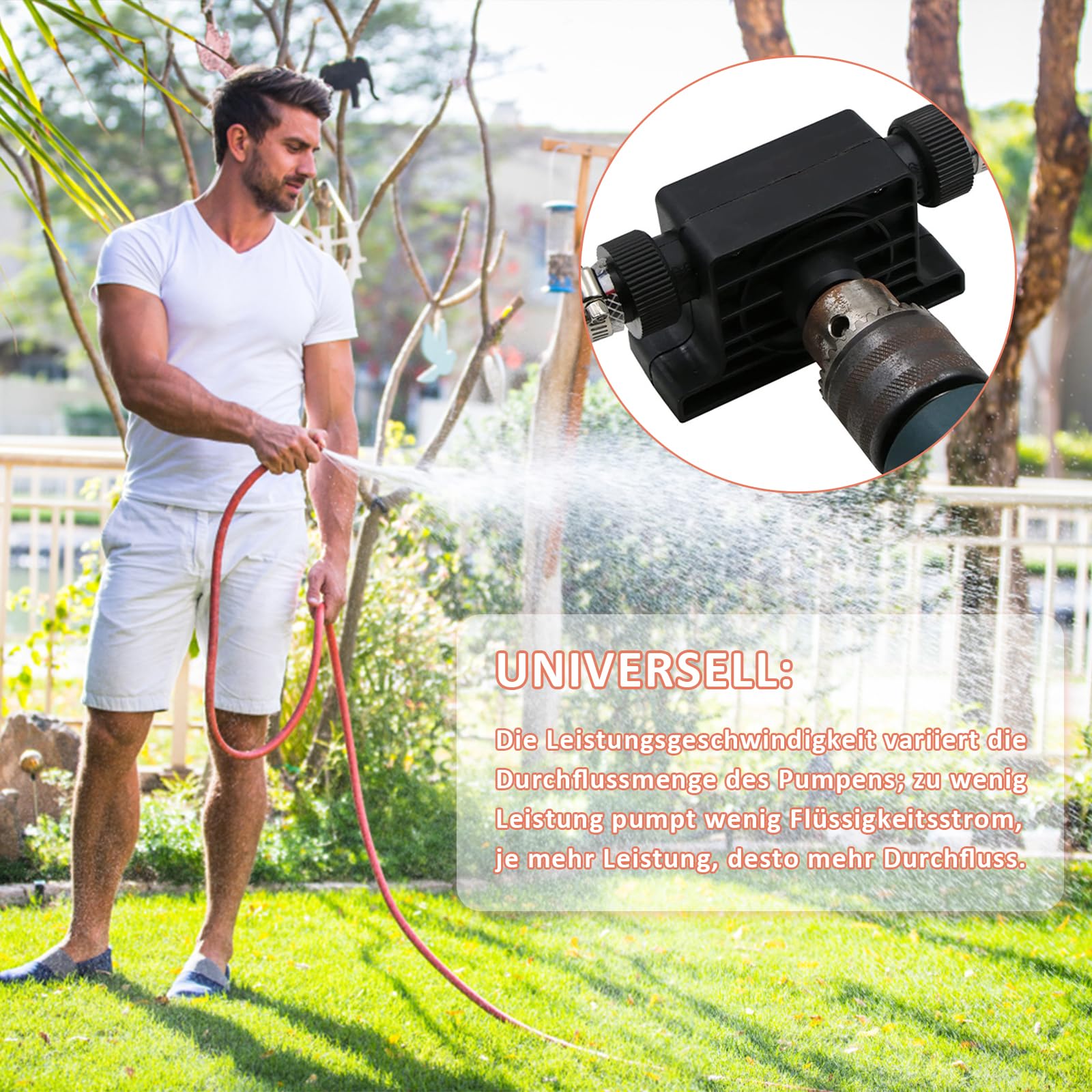 mohito Akkuschrauber Pumpe, 1pcs, Elektrische Bohrpumpe Mini, Hohe Durchflussmenge, Pumpe Bohrmaschine, Für den Transfer von Öl und flüssigem Wasser