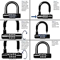 Vista 9 de DocksLocks Juego de candado de cable de seguridad (5 pies a 25 pies de longitud) – Resistente a la intemperie, extremos en bucle, en espiral