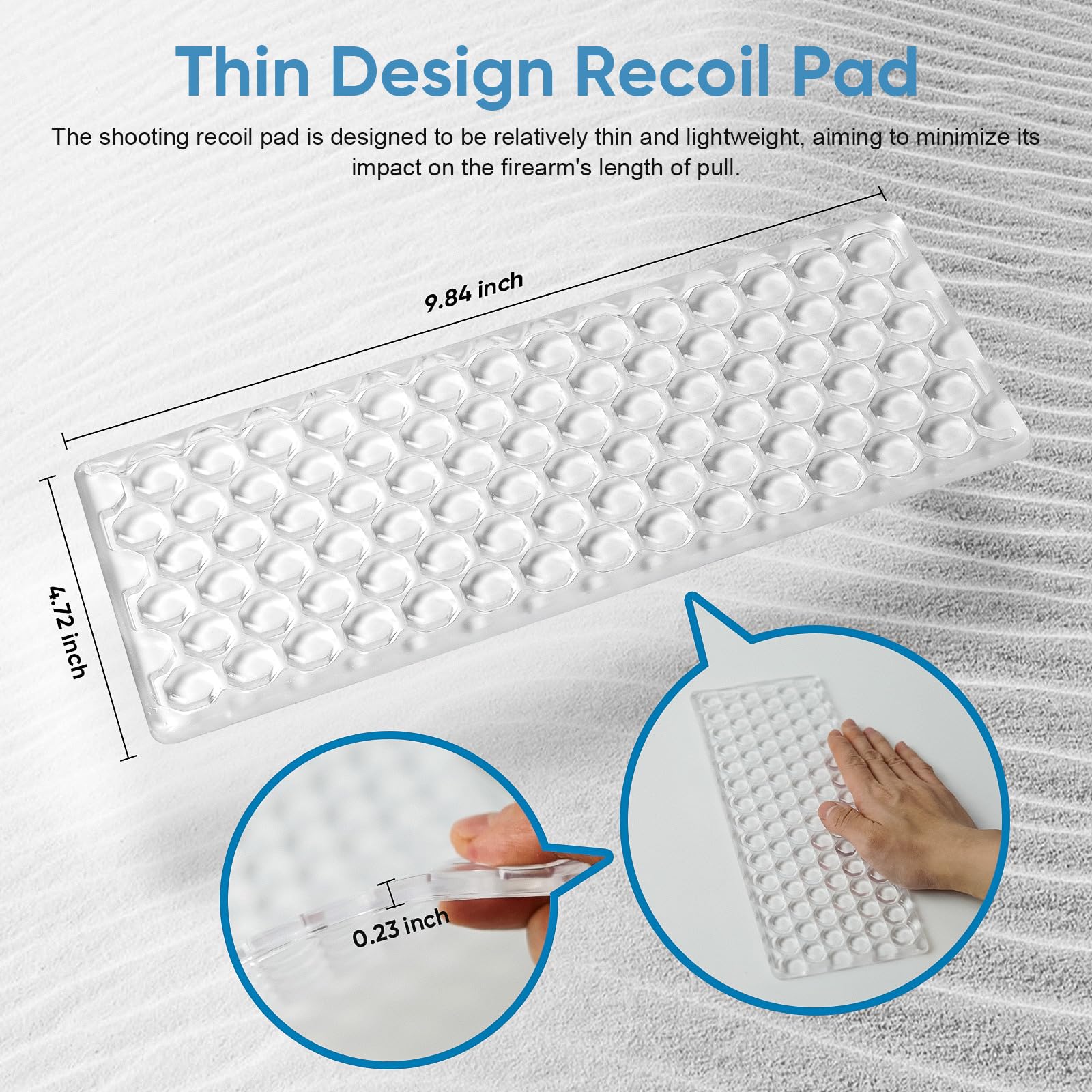 SIPZZR 2 Pack Silicone Gel Recoil Pad for Rifle,Recoil Reduction,Recoil Pads for Hunting and Shooting Vest,Reduces The Counter-Impact of Shooting, Improves Shooting Comfort and Stability