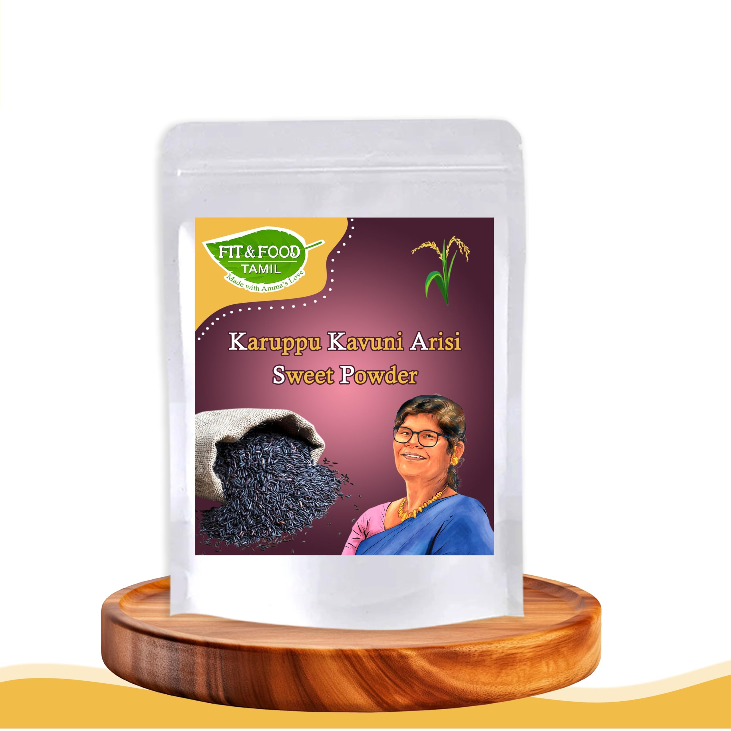 FIT & FOOD TAMIL Karuppu Kavuni Arisi Sweet Powder 250g | Traditional Black Rice Sweet Mix | Authentic Tamil Nadu Recipe | Natural Ingredients | No Preservatives | Homemade Style Healthy Dessert Mix-picture-29