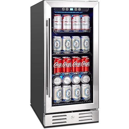 Kalamera 15” Beverage cooler 96 can built-in Single Zone Touch Control
