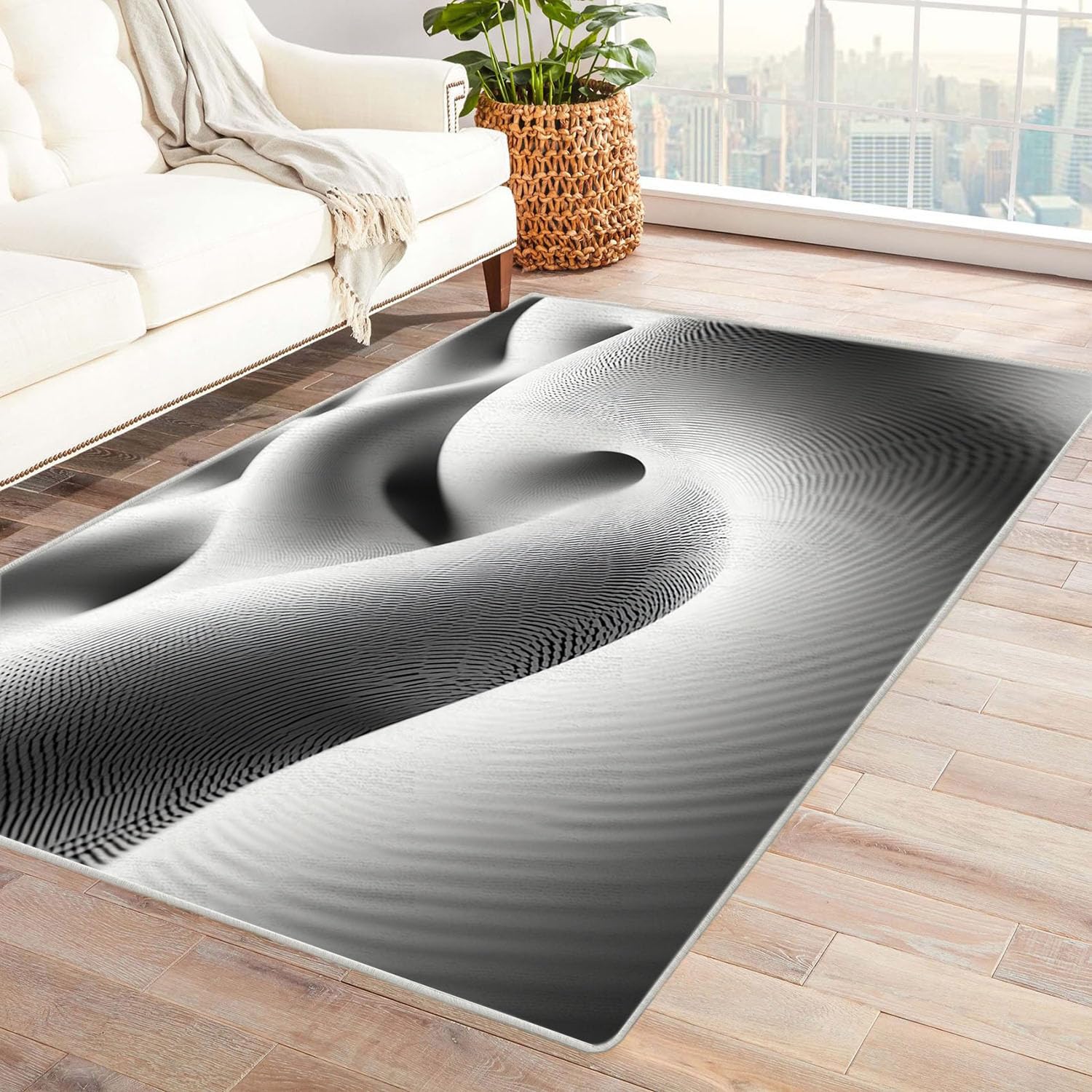 AntideRapant rug de chambre lavable pour éviter les glissades au salon