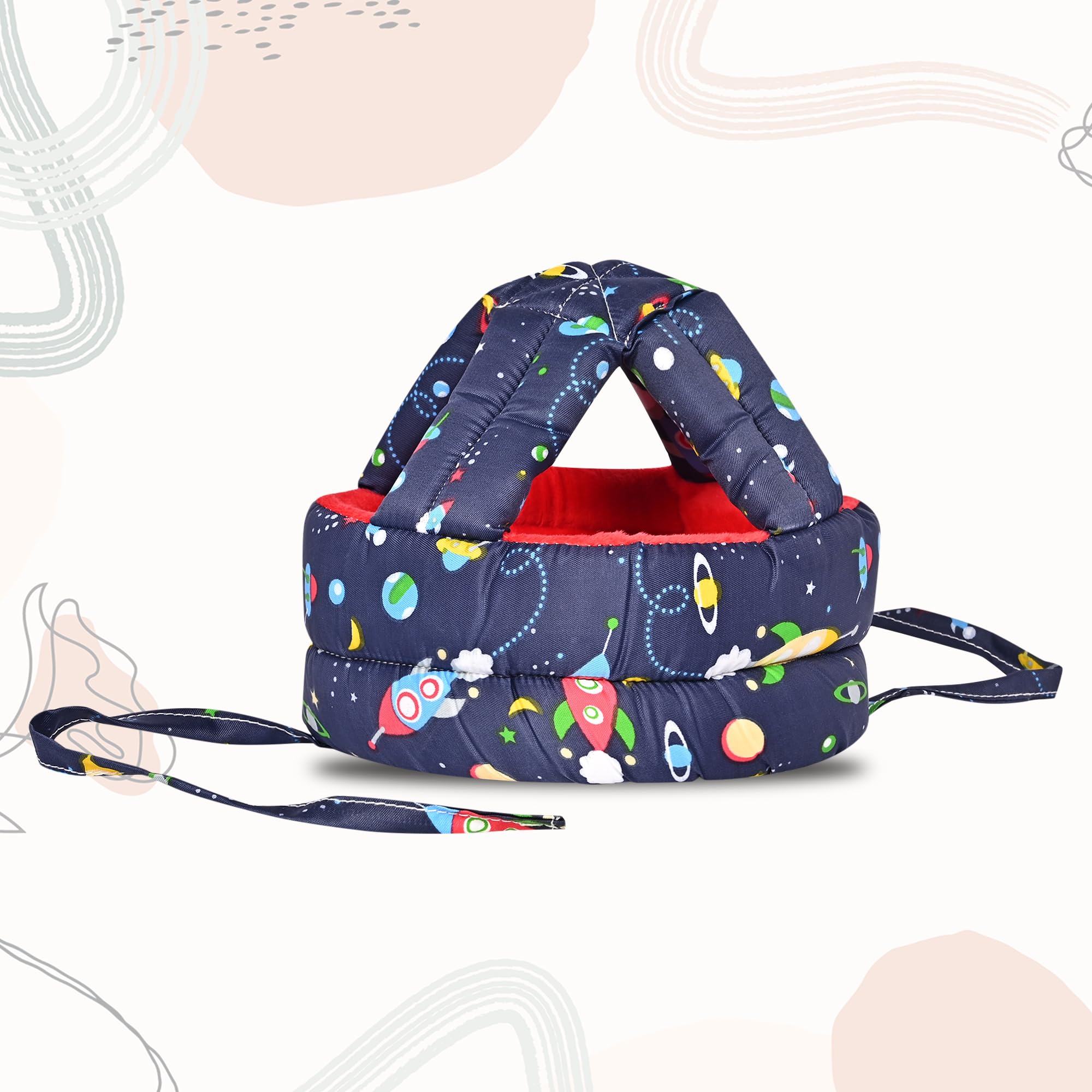 HUG PUPPY Baby Safety Helmet Infant Toddler Helmet,Baby Head Protector for Safety 6 to 18 Months Adjustable Protective Cap Child Safety Head Guard (Dark-Blue-Rocket-KIS-Helmet) - Image 7 thumbnail