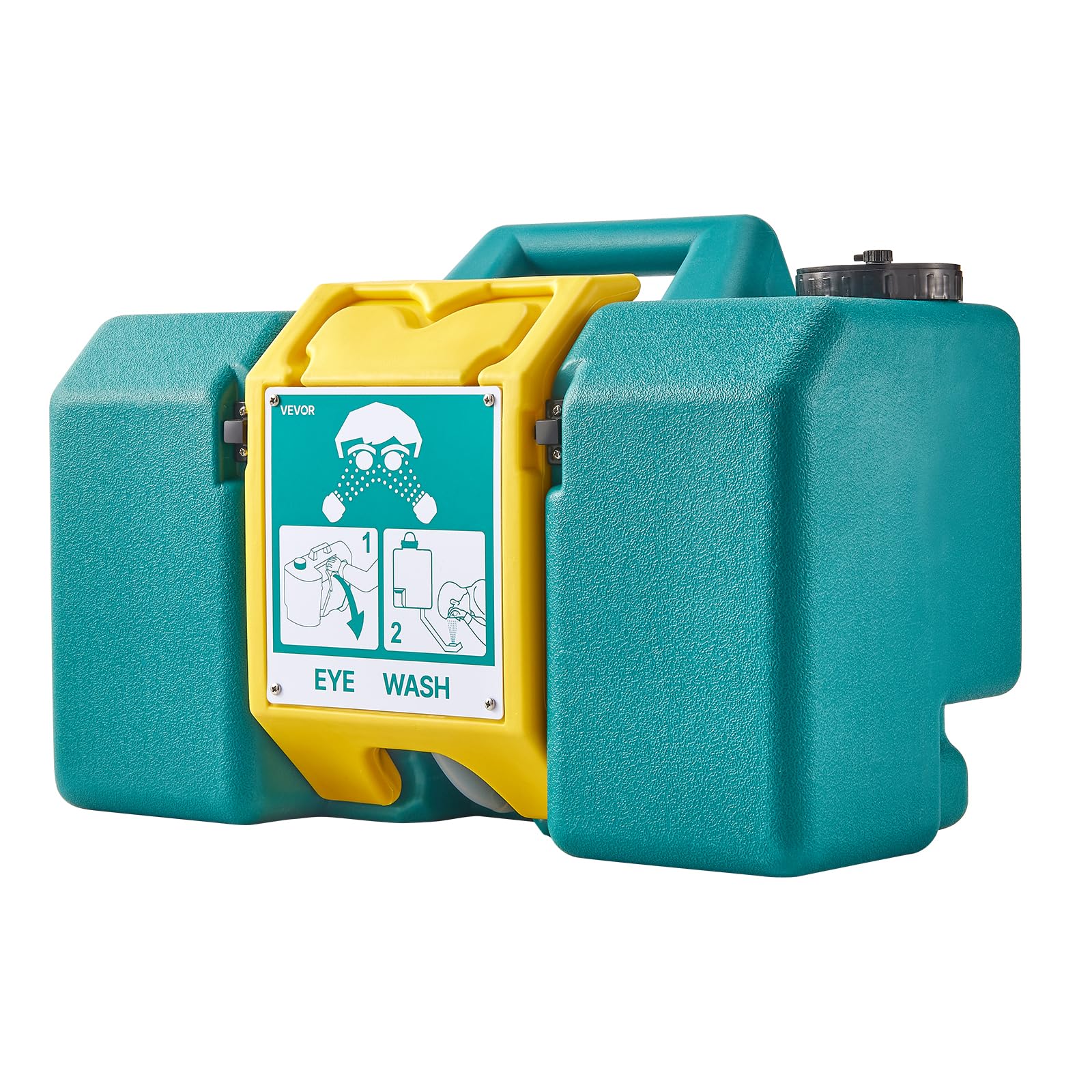 VEVOR Stazione di Lavaggio Oculare di Emergenza 535 x 245 x 355 mm Portatile con 2 Spruzzi