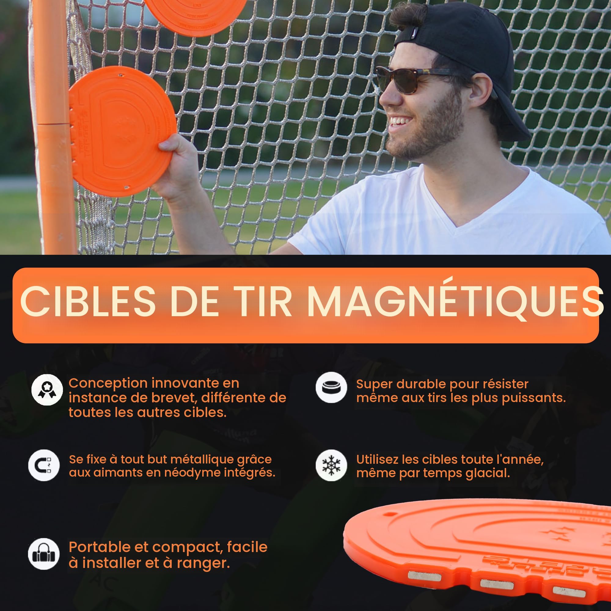 Cibles de tir Better Hockey Extreme Pro - Aide à l'entraînement pour plus de précision - Vous aide à marquer plus de buts - Installées en quelques secondes - S'adapte à toutes