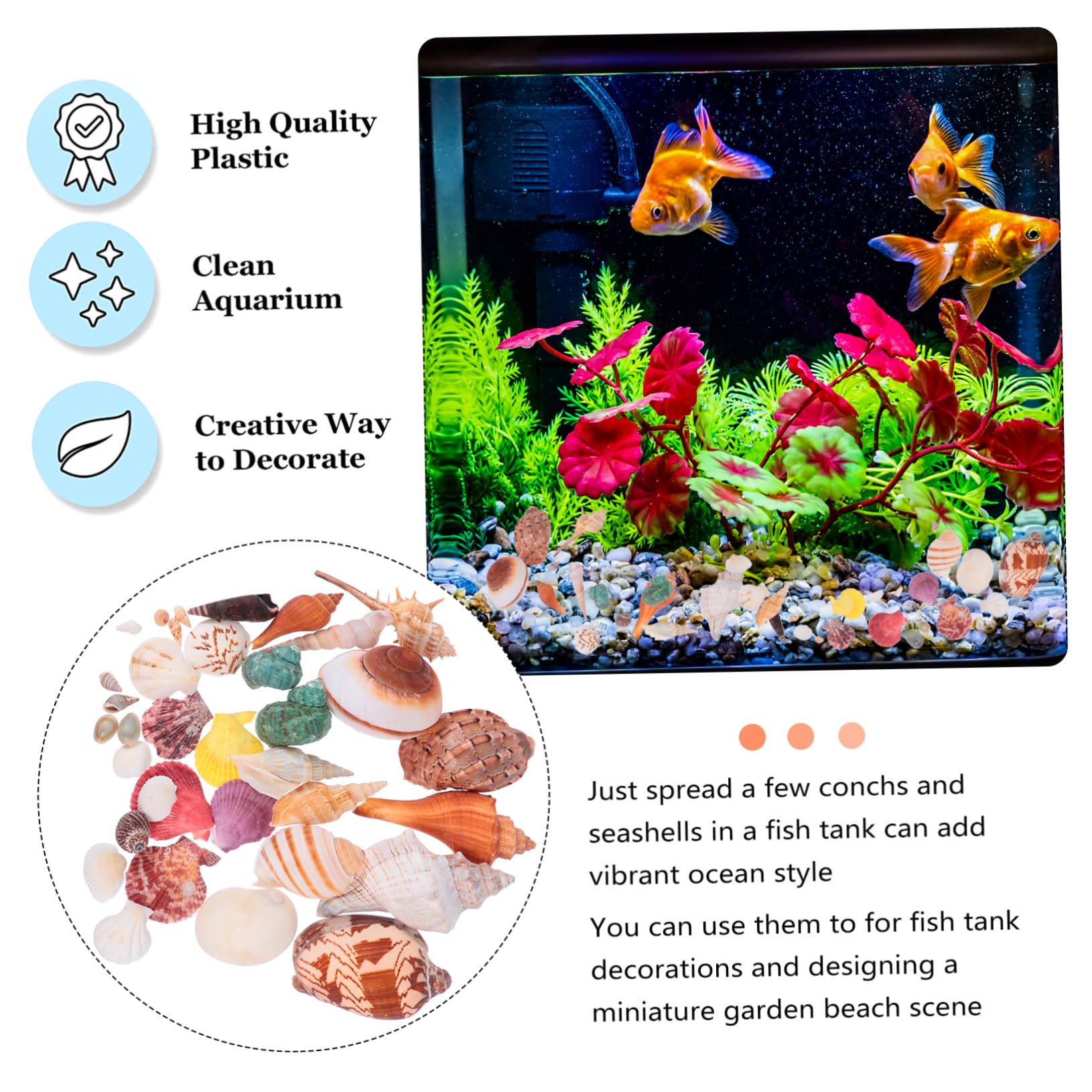 1 Ensemble Décoration Aquarium Naturels pour Réservoirs Eau Douce pour Thème