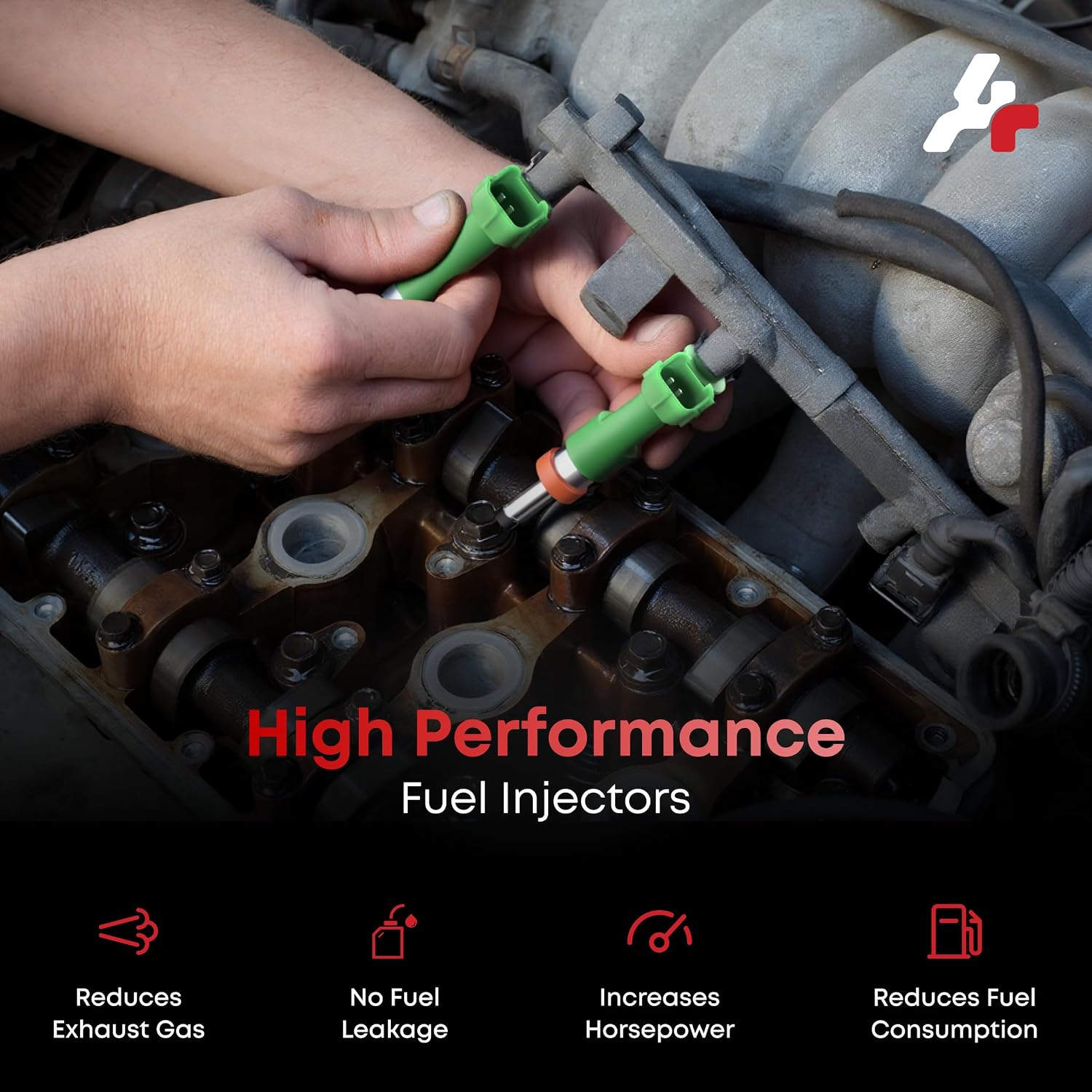 12 Holes Fuel Injectors Set of 4, Compatible with Toyota Camry 2010-2017, RAV4 2009-2018, Highlander, Sienna Avalon Venza, Scion tC, Lexus ES300h NX300h-L4 2.5L 2.7L, Replace 23250-36010
