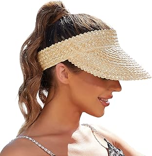 Straw Visors for Women, Sun Visors for Women Visors for Women, Straw Hats for Women, Handmade Beach Hats for Women