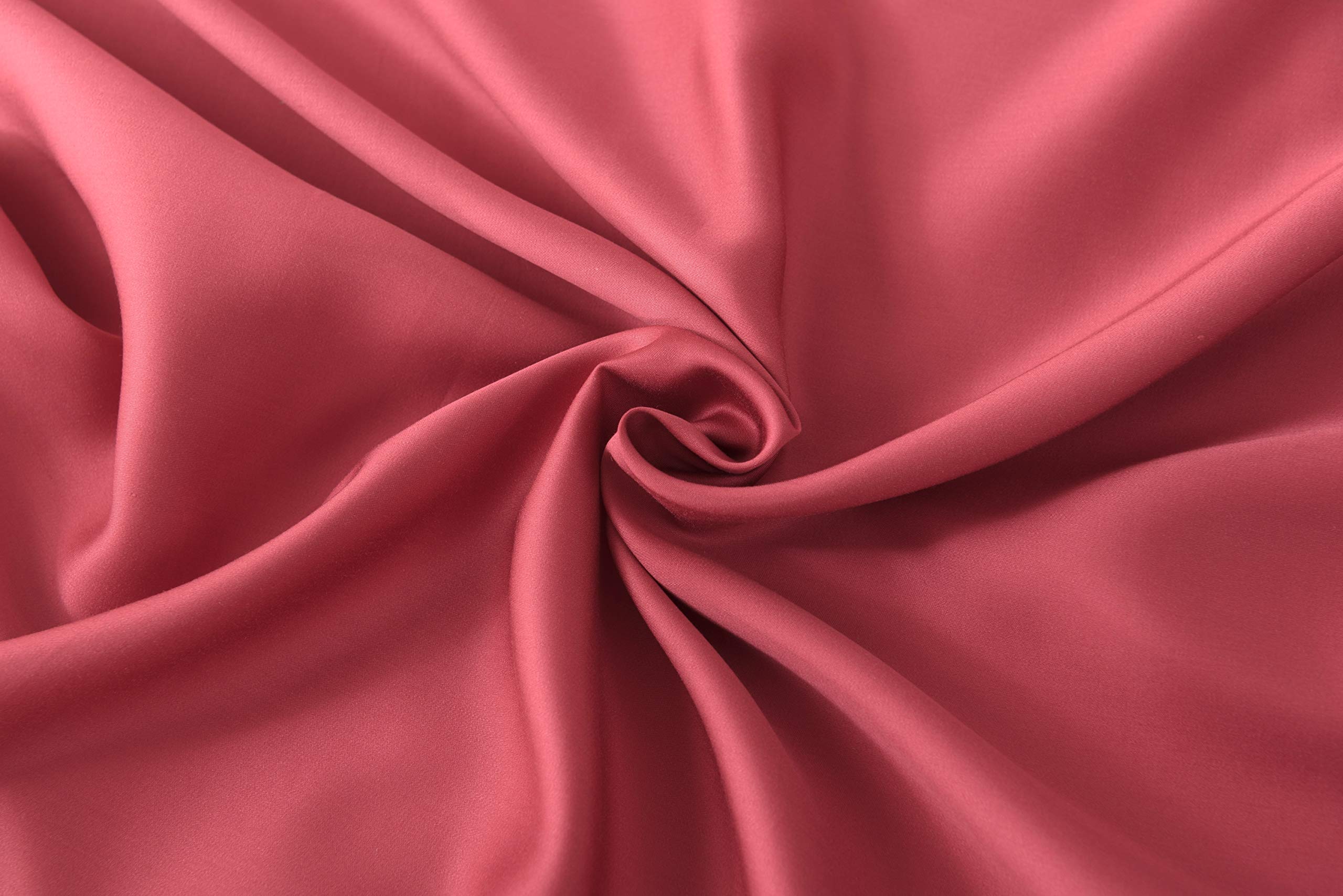 Zenn Natural - kussensloop voor 4 seizoenen, zijdegevoel, 100% Tencel Lyocell, extra zacht, milieuvriendelijk, hypoallergeen, ademend (bordeaux, set van 2, 85 x 85 cm