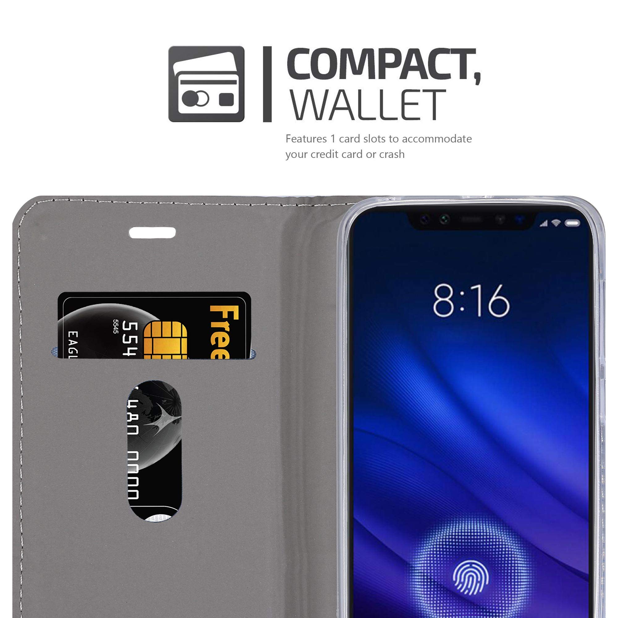 CADORABO Custodia Compatibile Con Xiaomi Mi 8 Pro In Grigio Chiaro