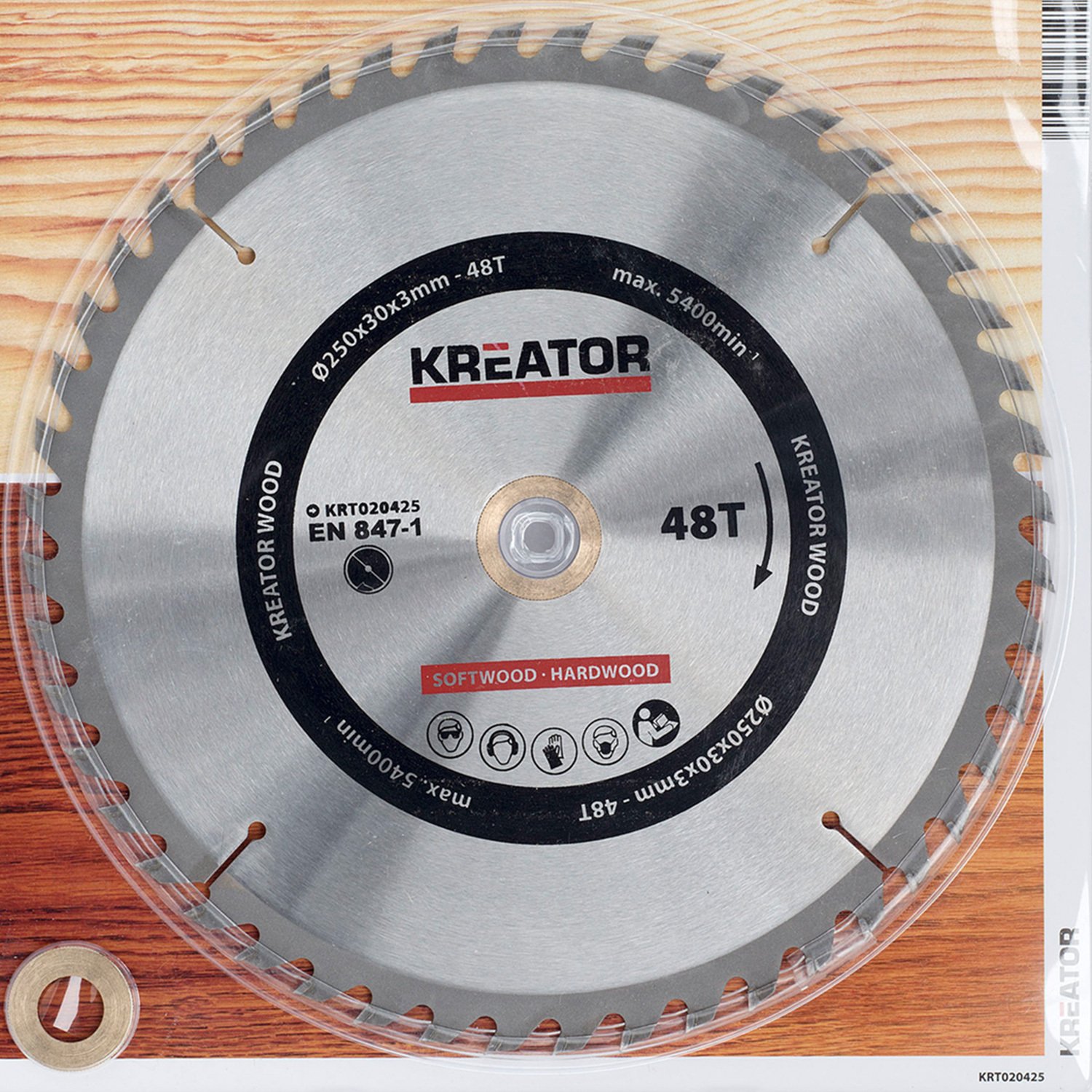 KREATOR KRT020425 - Disco per sega da legno, 250 mm48d
