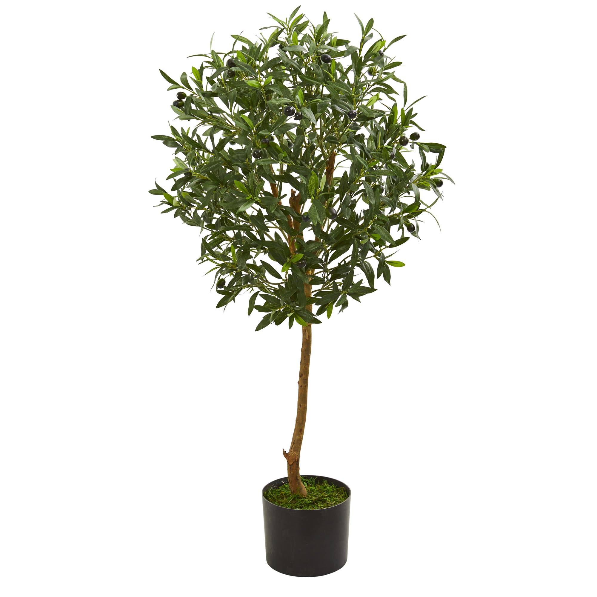 Photo 1 of **MINOR DAMAGE**Nearly Natural 4' Olive Tree Artificial Plant, Green
