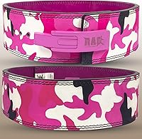 Vista 5 de RAD Cinturón de hebilla de palanca para levantamiento de pesas en el gimnasio para hombres y mujeres, tamaño 63 a 107 cm, correa de 10 mm de grosor