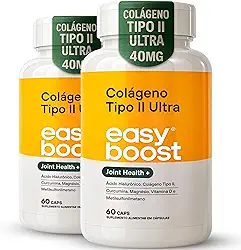 Kit 2x Colágeno Tipo 2 Ultra Easy Boost com Ácido Hialurônico + Vitamina D3 + Magnesio + MSM + Curcumina 60 capsulas total de 120 caps