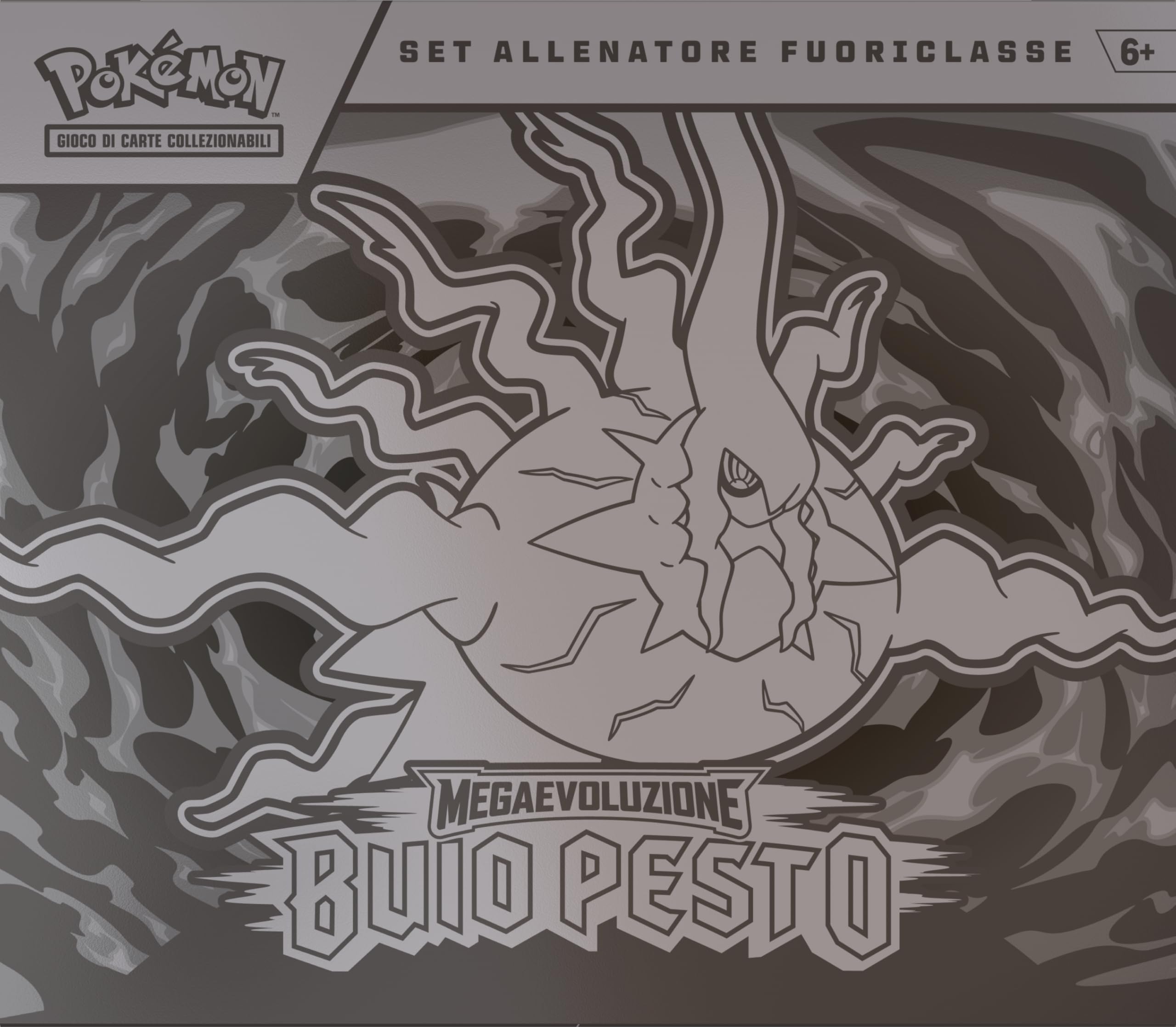 Pokémon: set Allenatore Fuoriclasse dell’espansione Megaevoluzione - Buio Pesto del GCC Pokémon (1 carta promozionale a figura intera, 9 buste di espansione e accessori premium), Edizione in Italiano