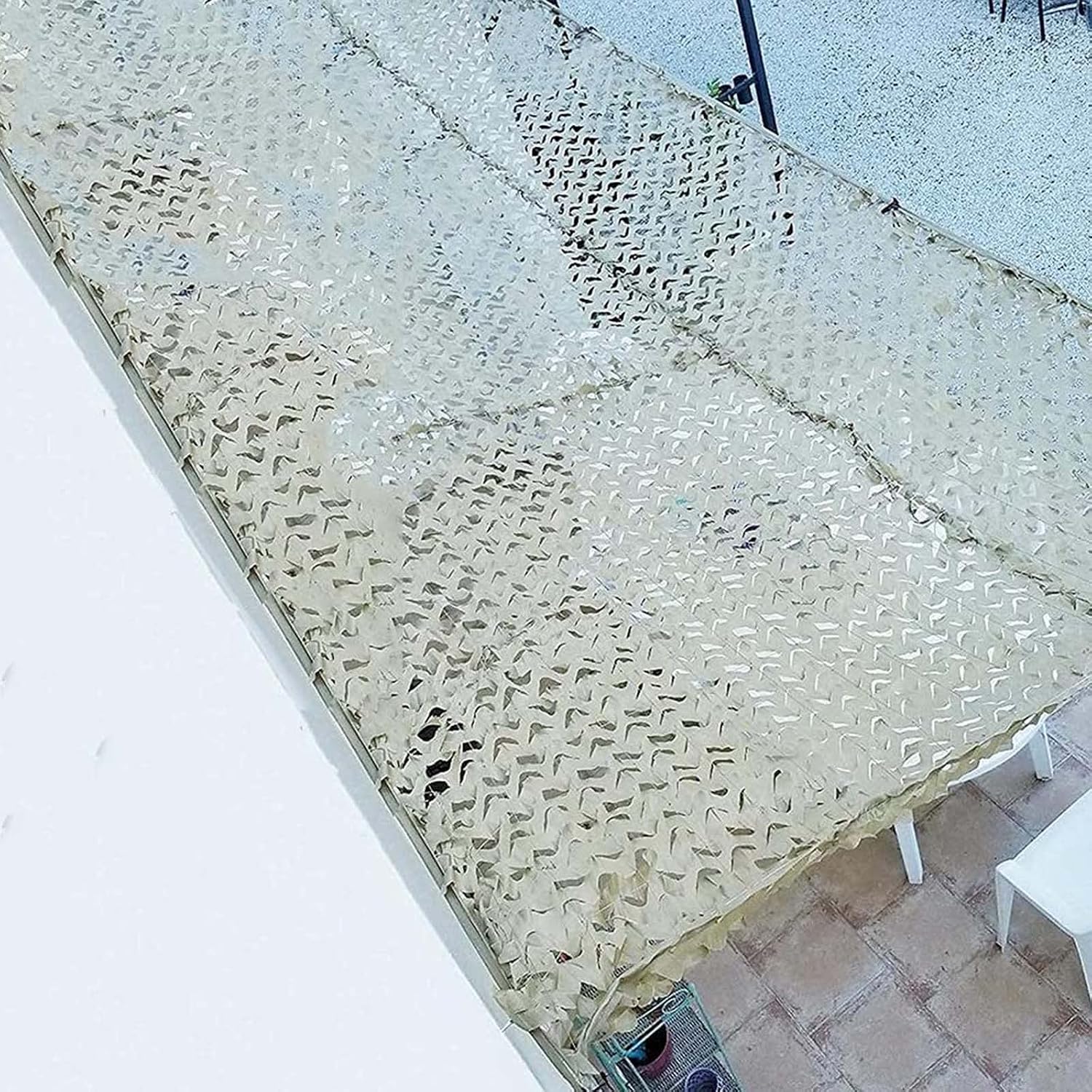 Reinforced Camouflage Net 2m 3m 4m 5m 6m 7m 8m 9m 10m,Beige Shade Net,Military Hunting Camouflage Netting,Garden Pergola Patio Sunscreen Decorative Camo Netting,Car Cover,Beige-2x4m(6.6*13.1ft)
