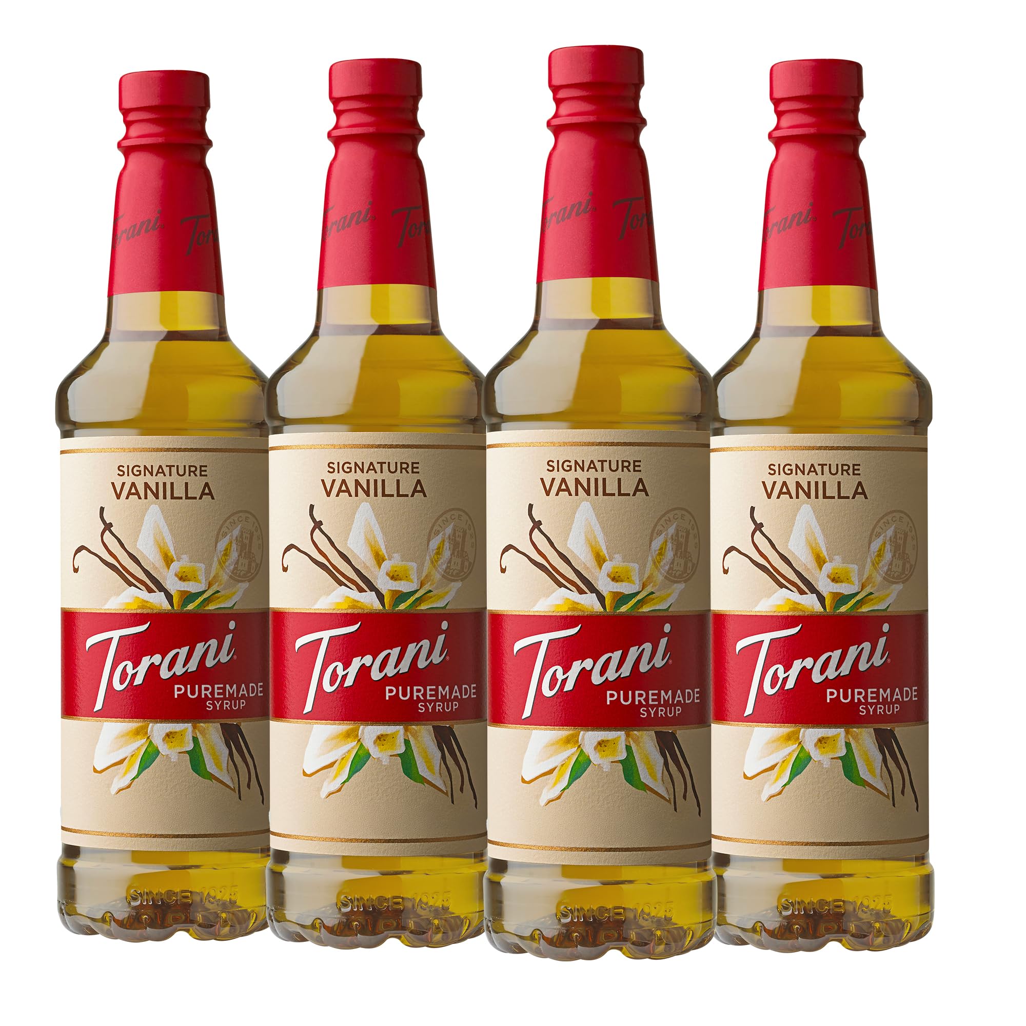Puremade Signature Vanilla Syrup, 750ml, PET Bottle, 4 Pack