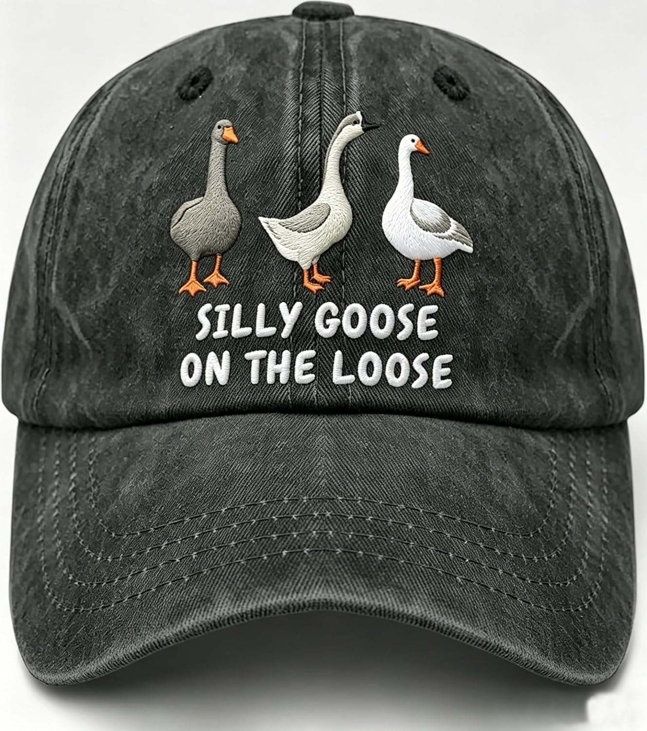 Funny Goose Hat Silly Goose On The Loose Hat Men Baseball Hats Funny Cap