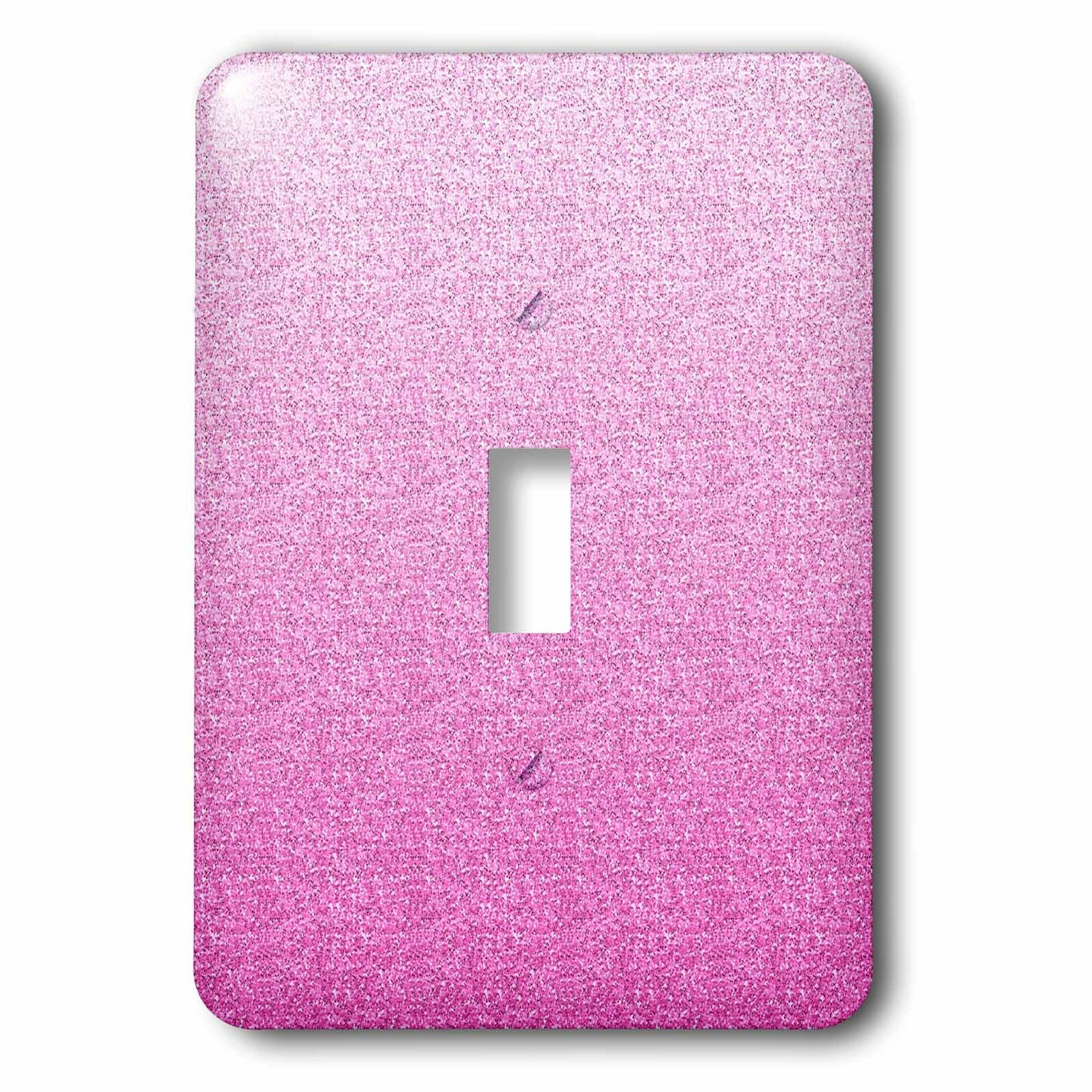3dRose lsp_192753_1 Girly Pink Faux Image of Glitter Light Switch Cover