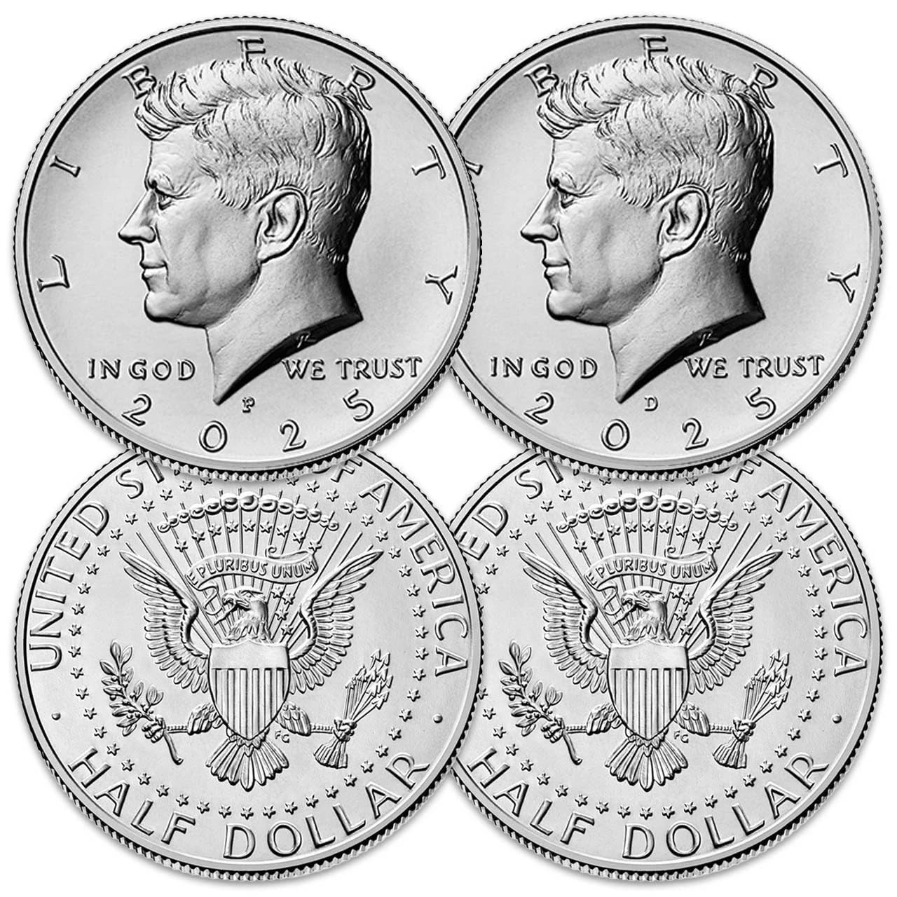 2025 Kennedy Half Dollar Complete Set, Silver Proof, Proof, Denver