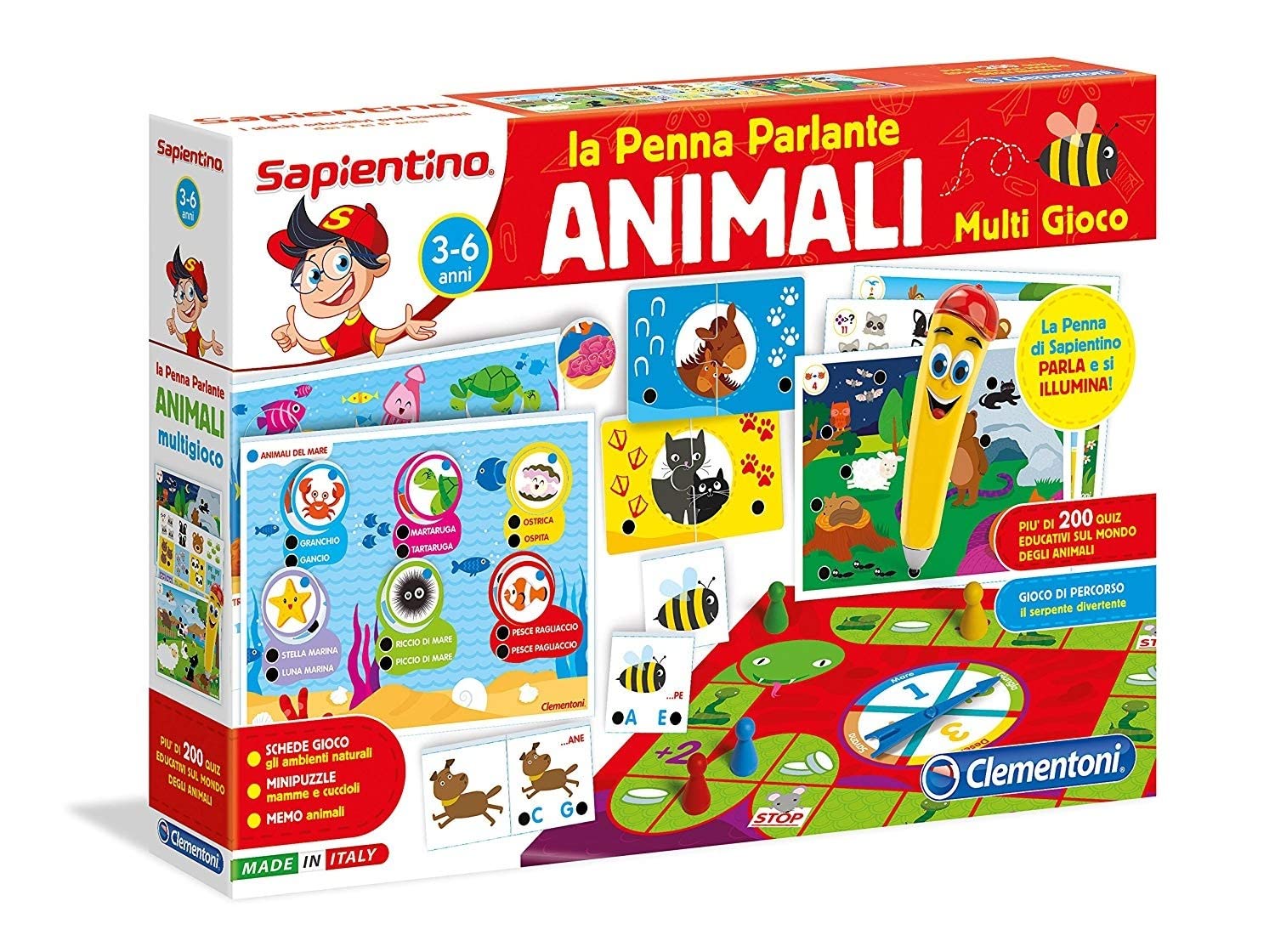 Clementoni Sapientino La Penna Parlante con 50 Giochi Educativi 3-6