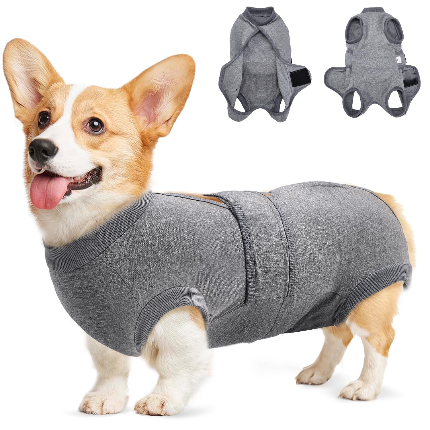 SlowTon Dog Surgery Recovery Suit - Medical Onesie with Open Back Design, Breathable Adjustable Post Surgery Bodysuit, Anti Licking and Protect Wound Cone Collar Alternative for Female & Male Dogs — image 1