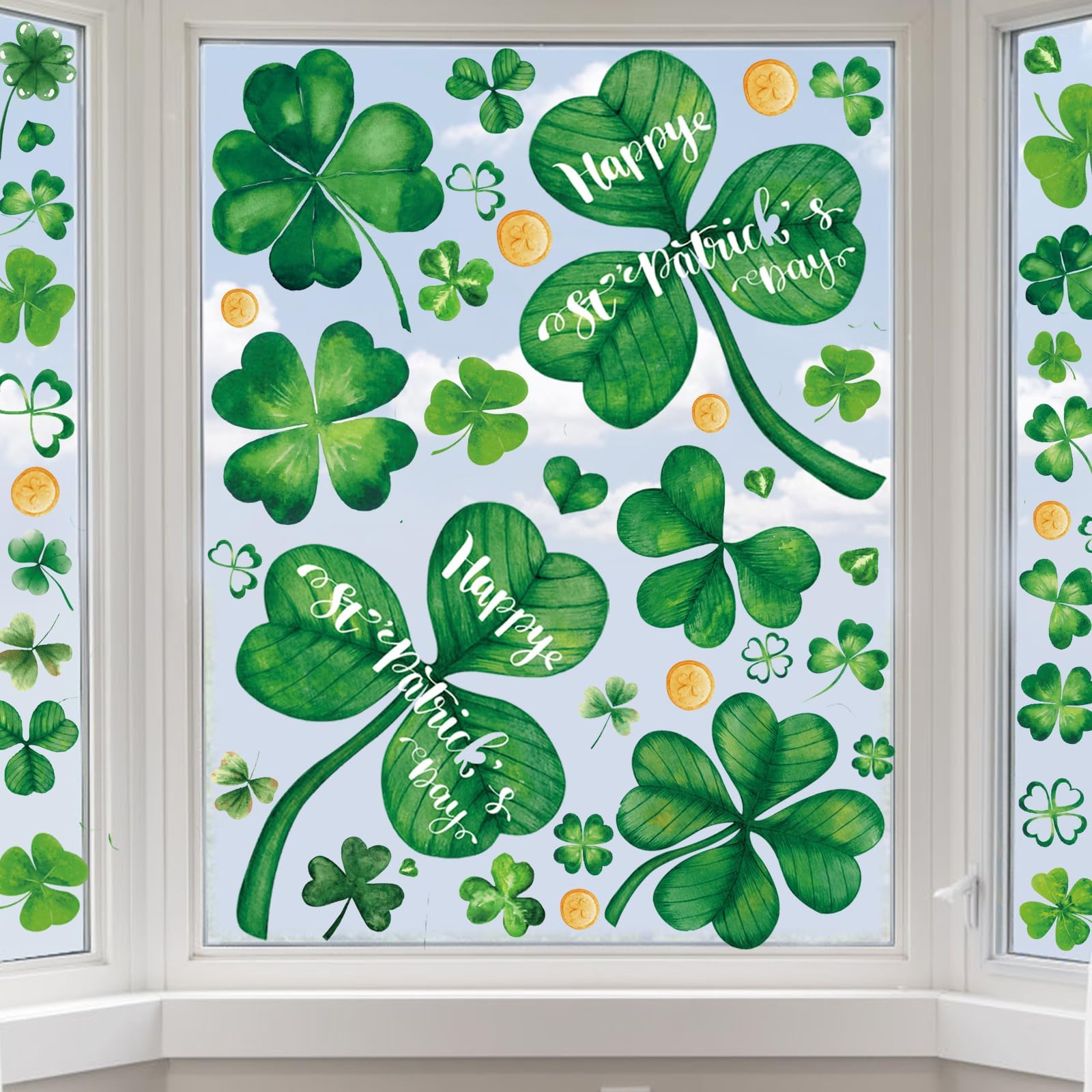 WALPLUS Spring Window Clings Spring Decorations Summer Window Clings DoubleSided