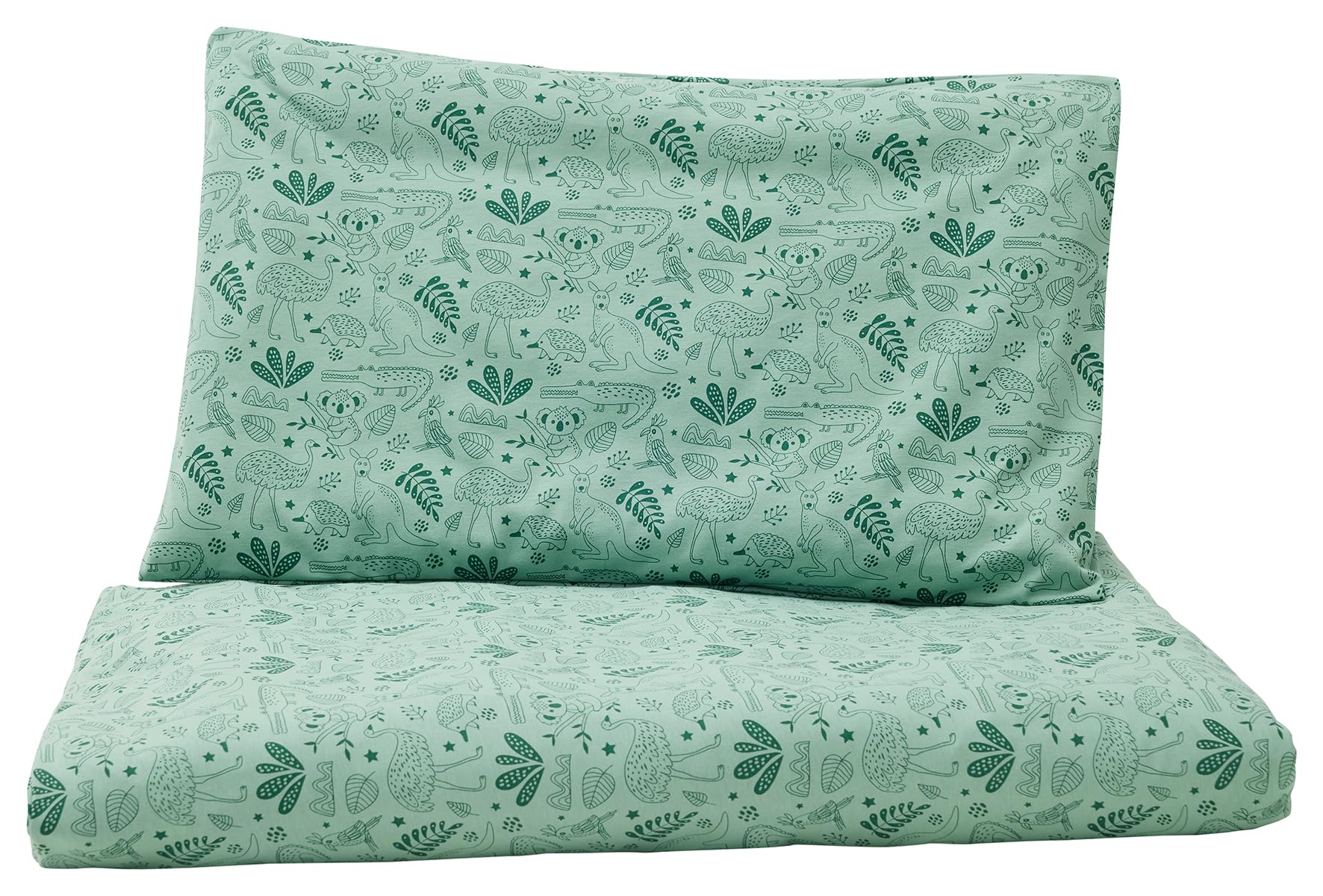 Kinder Jersey Bettwäsche-Set aus Bio Baumwolle 100 x 135cm, Kissen 40 x 60cm, GOTS zertifiziert