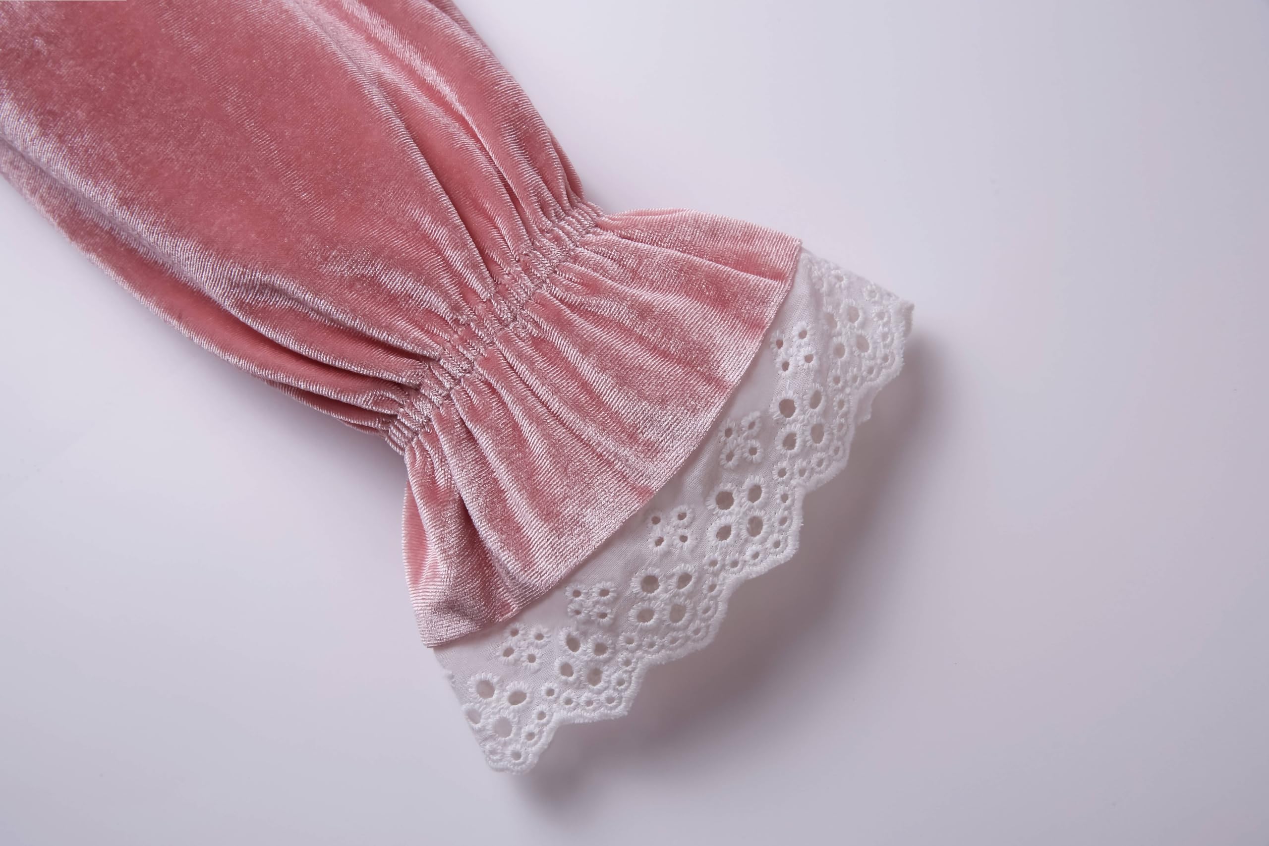 Dziewczęca elegancka zimowa różowa aksamitna odzież dziecięca maluch sukienki z długim rękawem rozmiar 2 3 4 5 6 8 10 12 lat, różowy, 5 lat