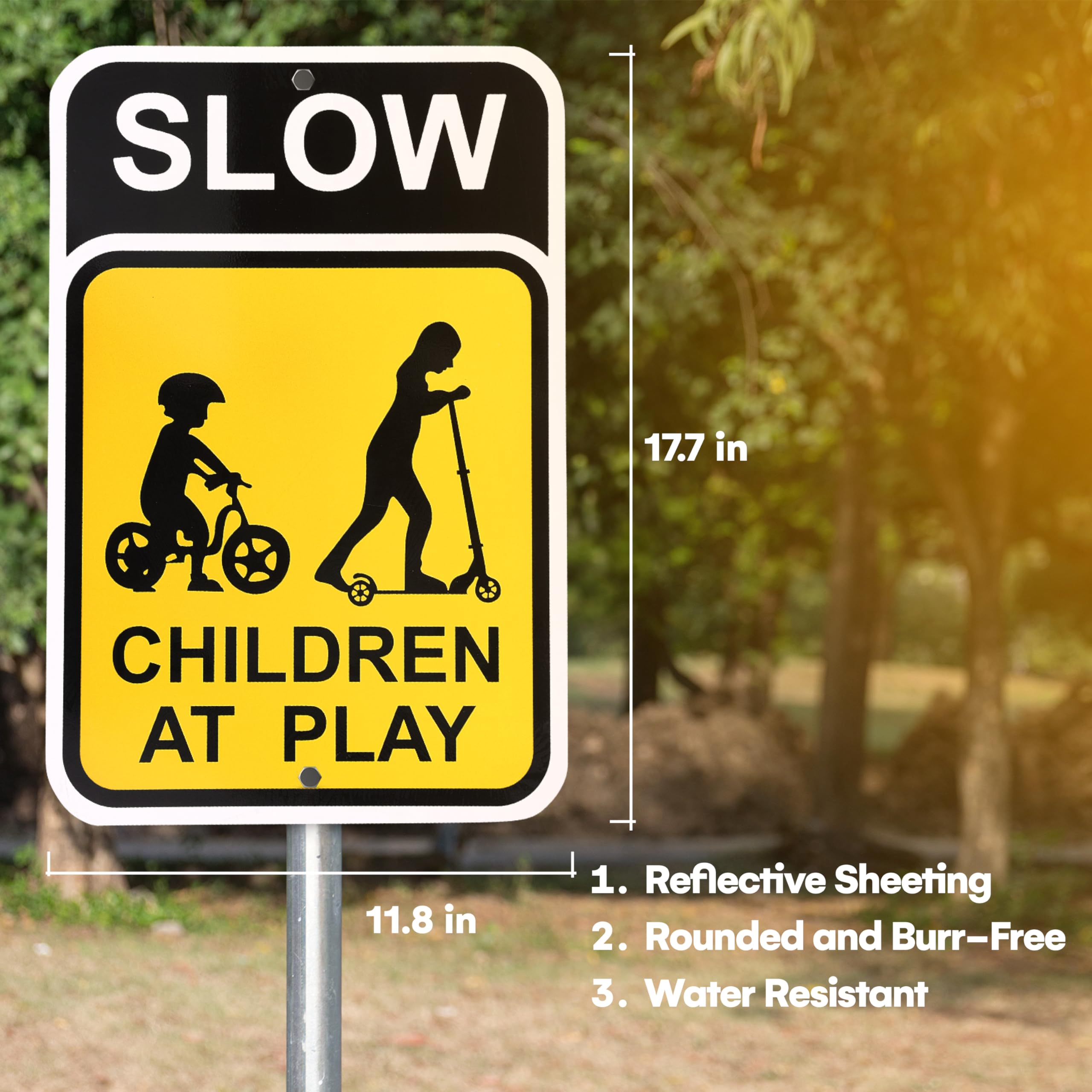 Bigtime Slow Children at Play Sign for Street Set of 2