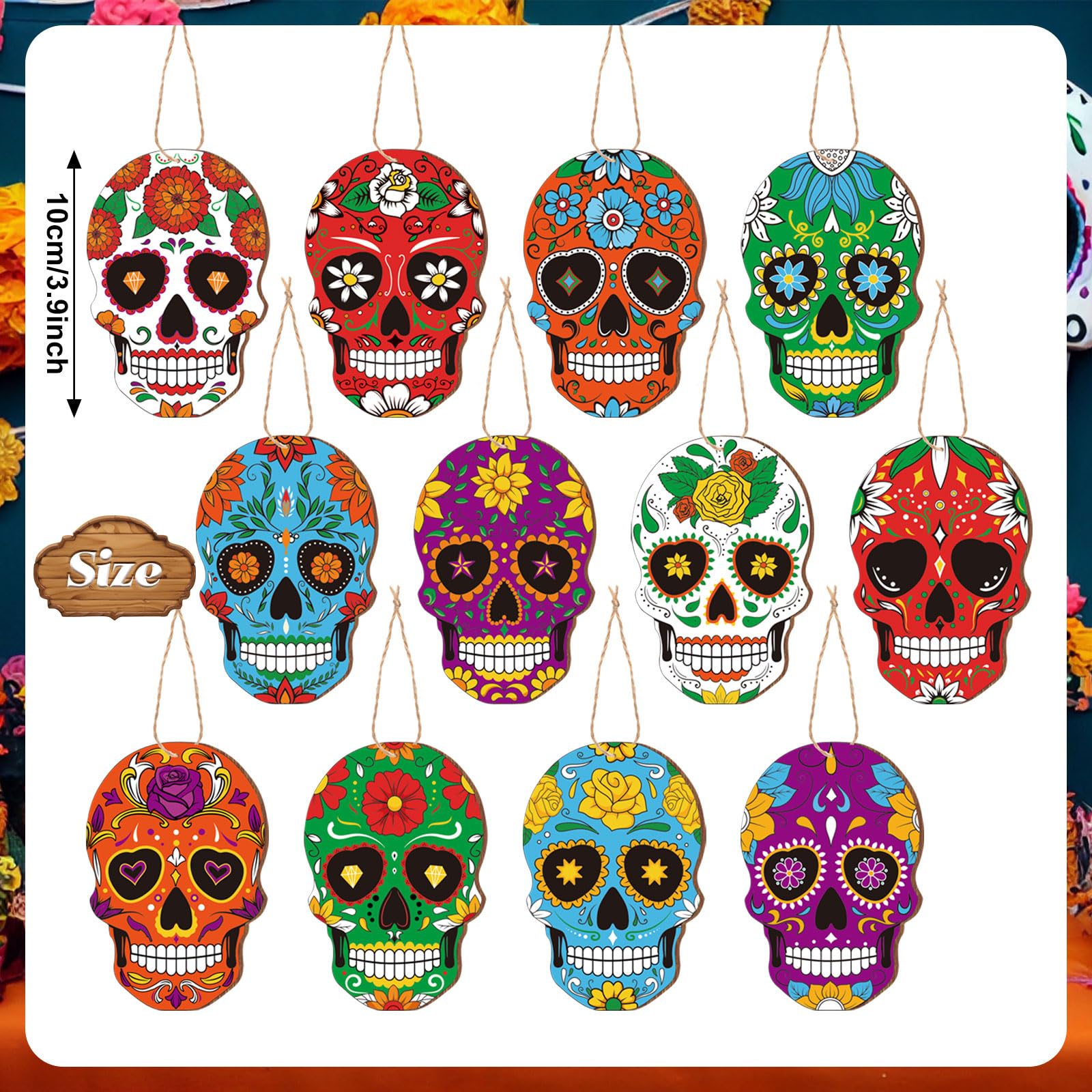 Okedar Lot De 18 Décorations De Sapin De Noël Suspendues En Pain D'épice Et 18 Bâtons De Sucre De Noël Pour Noël (36