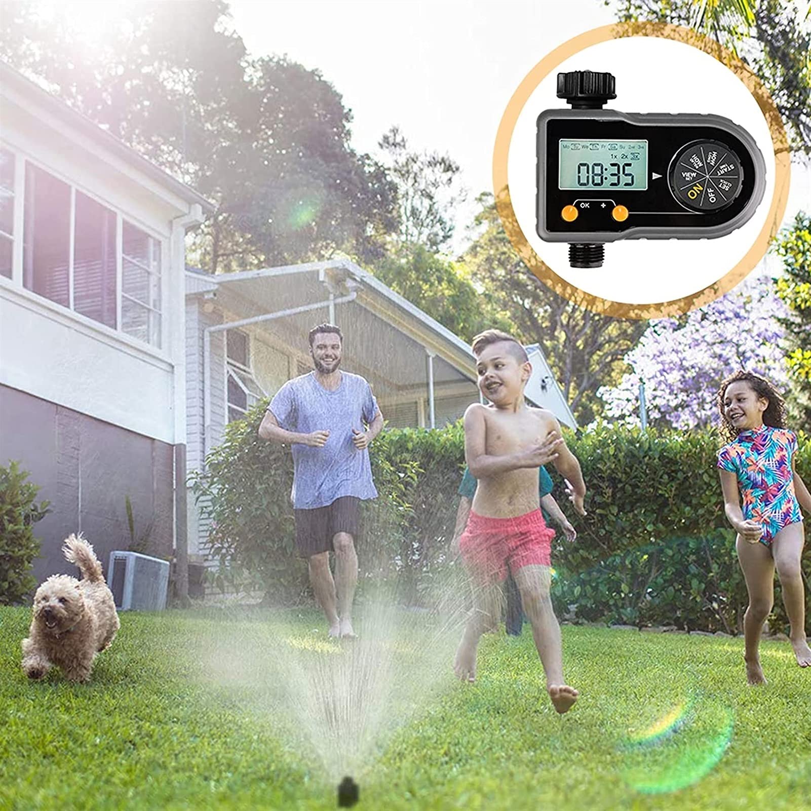 RJJ Sistema di irrigazione del sistema di irrigazione del timer del timer del rubinetto del tubo flessibile del tubo del tubo flessibile del tubo digitale Strumento di annaffiamento del giardino autom