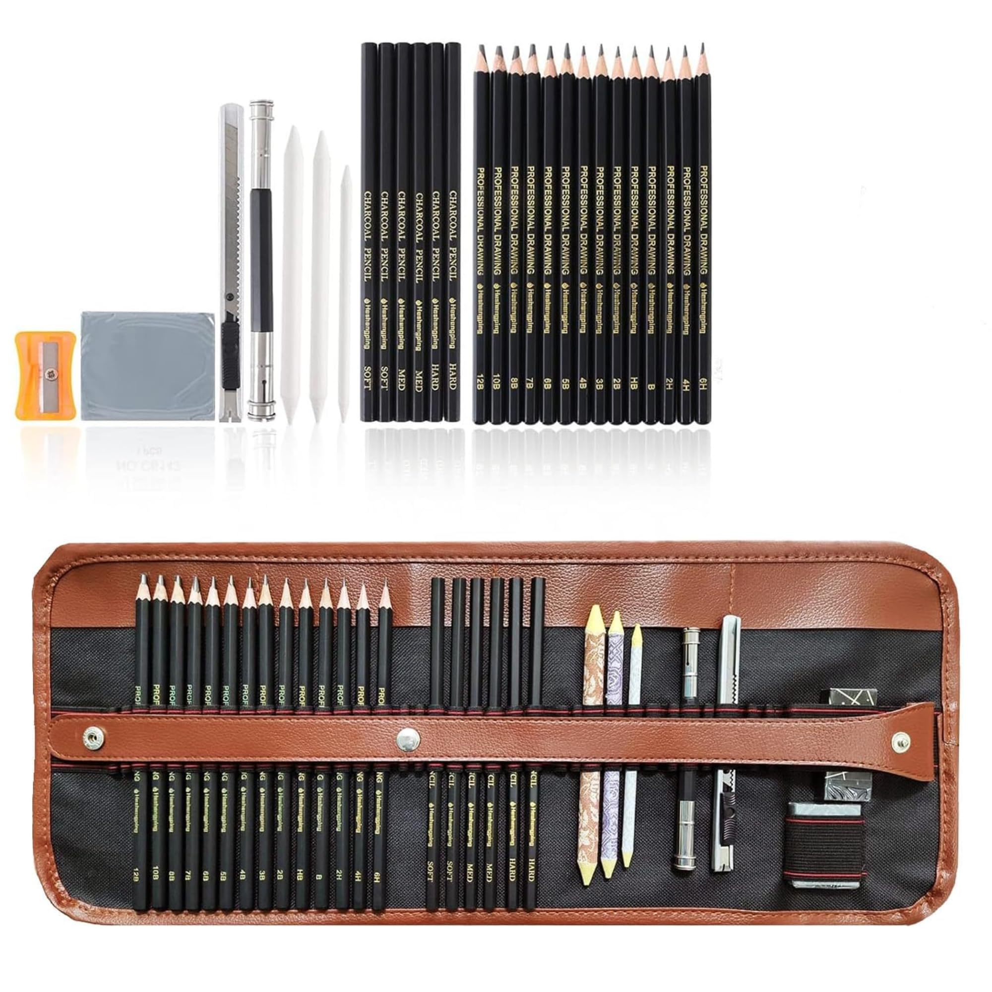 Tusmad Drawing Art Tool Kit Pencils,30 Pcs Sketching Pencils Set Travel Pencils Kit with Charcoal Pencils, Erasers, Extender, Carry Bag Etc for Students, Teens, Adults (with Canvas Rolling Pouch) (B0DF53JRQD) Amazon Price History, Amazon Price Tracker