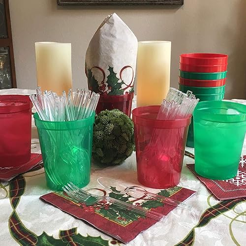 Miniatura 7 de Rolling Sands Vasos de plástico reutilizables para estadio de 16 onzas paquete de 8 fabricados en Estados Unidos sin BPA aptos para lavavajillas