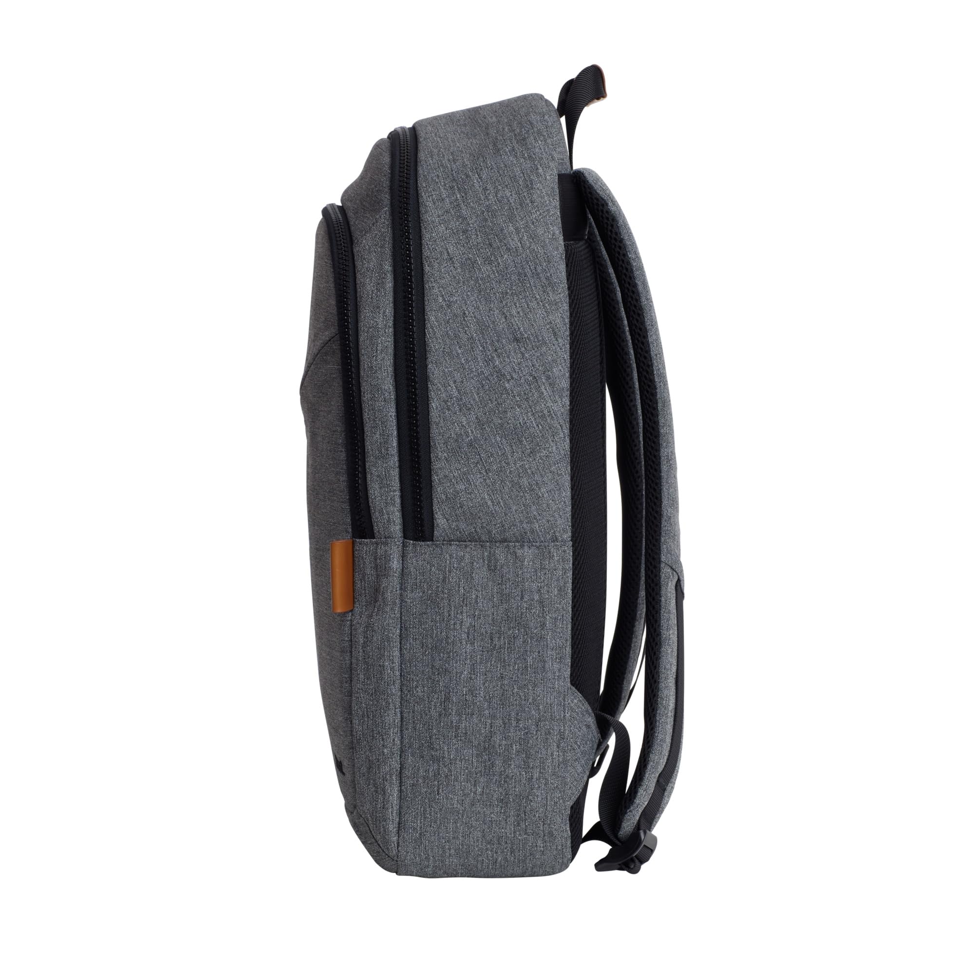 Trust Avana Sac à Dos pour Ordinateur Portable 16 Pouces, Sac a Dos Voyage 20 Litres à Partir de Plastique Recyclé, Backpack pour Femme Homme PC Loisir Collège Affaire Travail - Gris