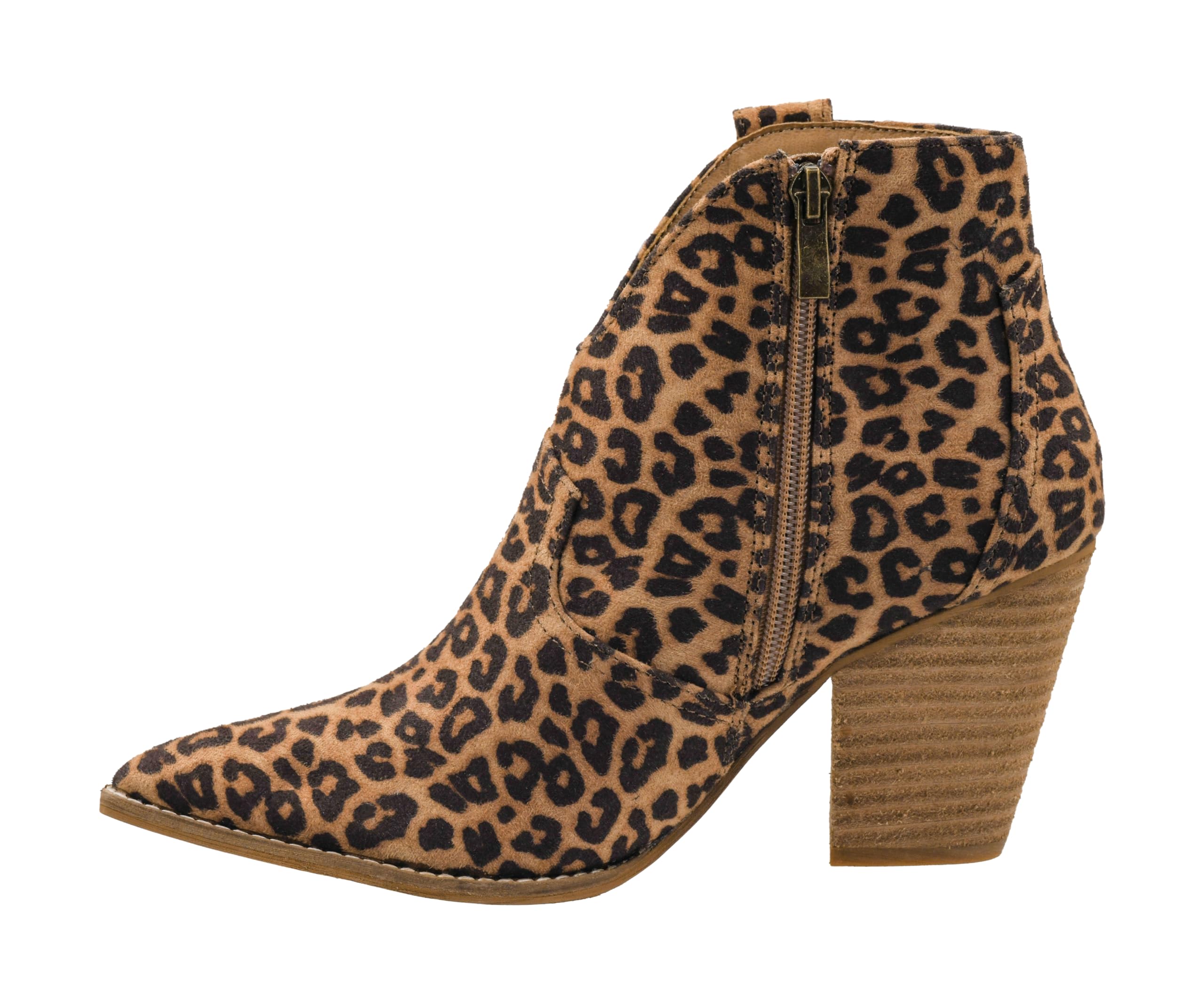 Corkys Footwear Hey Girl Womens Bar Hoppin 3 5-Inch Stacked Heel Booties With Corkys Soft EVA insoles An
