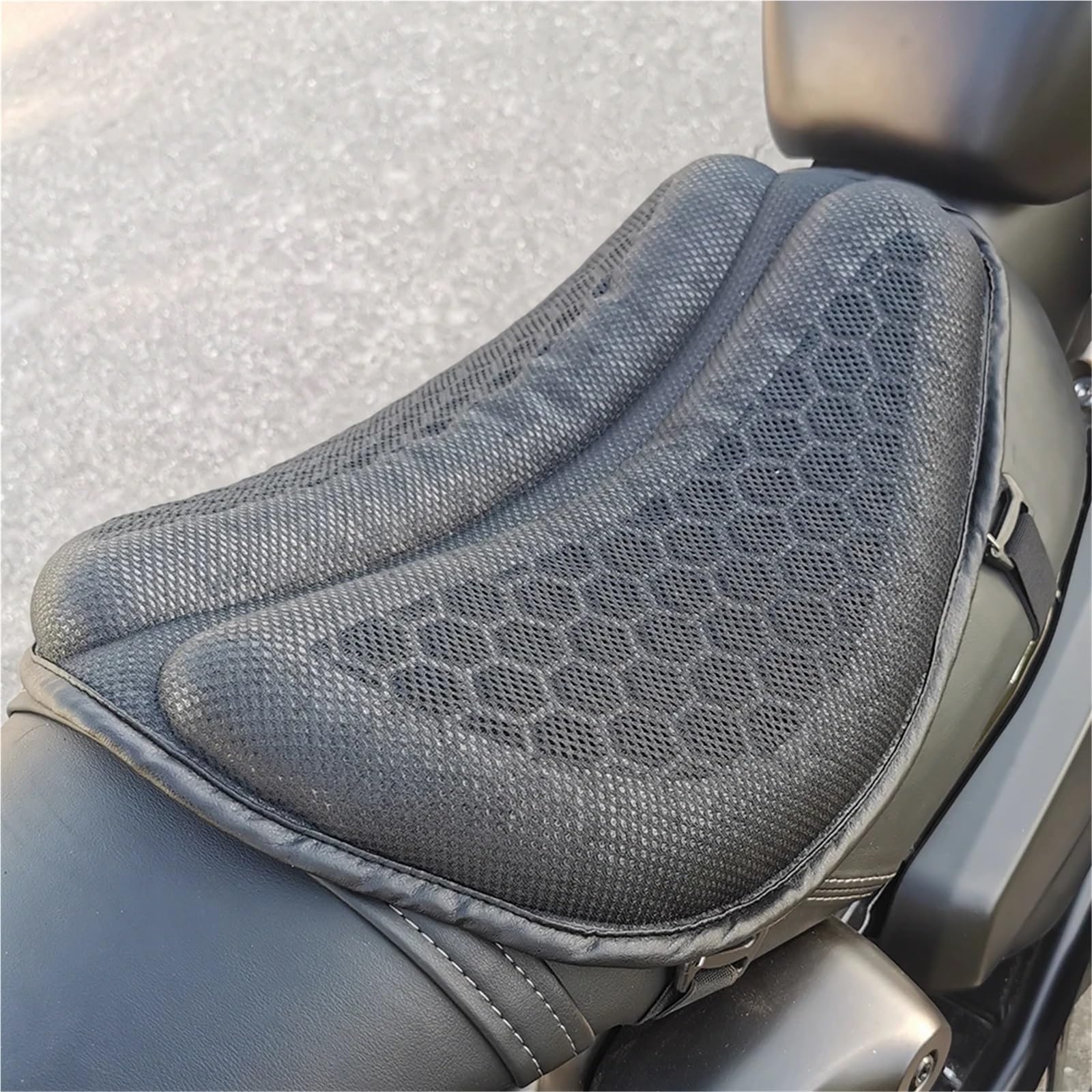 Sitzkissen Motorrad Kissen Atmungsaktives Motorrad-Sitzkissen, Gel-Sitzpolster, Stoßdämpfung, bequemes Motorrad-Sitzpolster