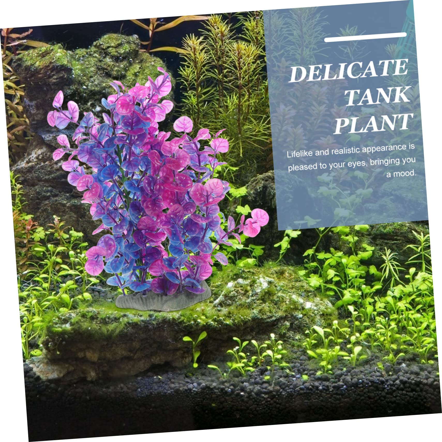 Sosoport 2St Aquarienlandschaft Gras Terrasse Künstliche Aquarienpflanze Pflanzen Tank kunstpflanze kunstplflanze künstliche Pflanze für Aquarium künstliche Pflanze selber Machen Plastik