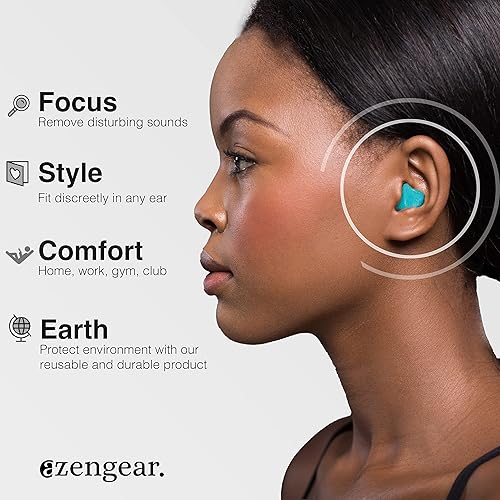 Miniatura 5 de Tapones para los oídos para dormir (14 pares), tapones para los oídos de silicona suave, reutilizables, dormir, cancelación de ruido, natación,