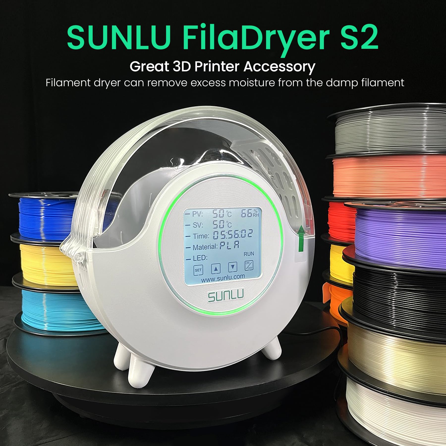 Amazon.com: SUNLU Official Filament Dryer S2, Built-in Circulation