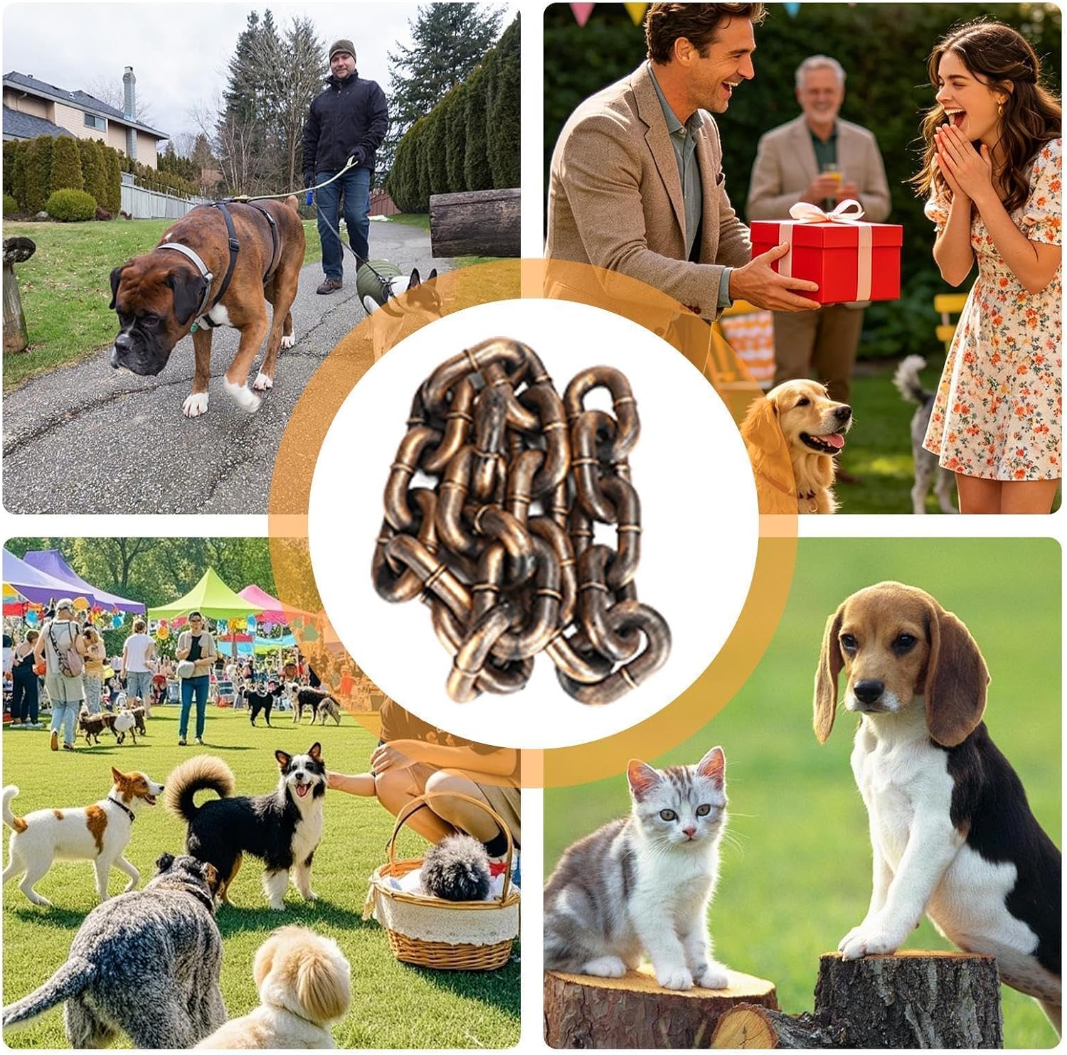 Puppy Training Chain, Lightweight Dog Yard Lead with Portable Pet Design image 5