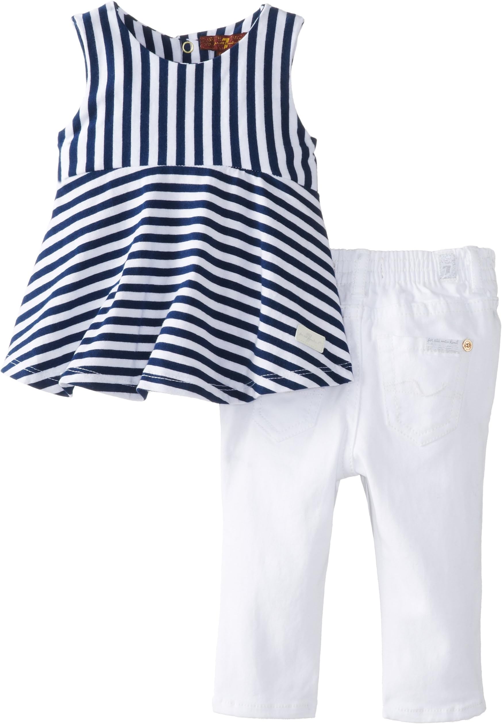 Seven for All Mankind Baby-Girls Newborn Skinny with Peplum Top