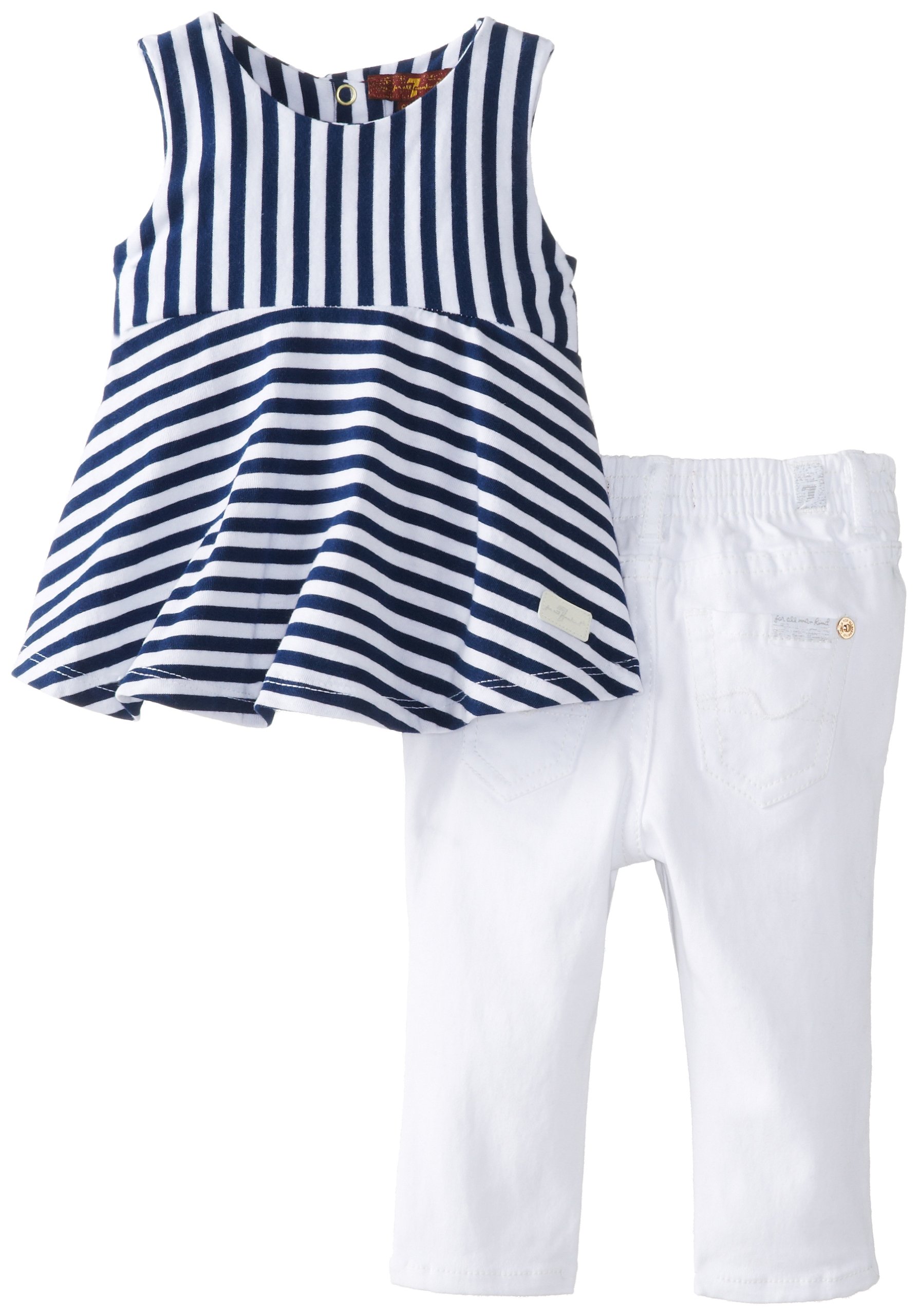 Seven for All Mankind Baby-Girls Newborn Skinny with Peplum Top