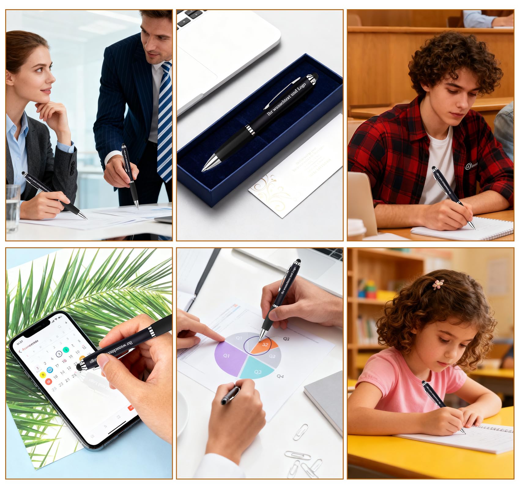 Homewit 10–1000 STK Kugelschreiber Personalisiert mit Gravur,Touchpen,300