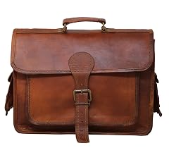 16 leather messenger bag laptop case office briefcase gift for men computer distressed shoulder bag