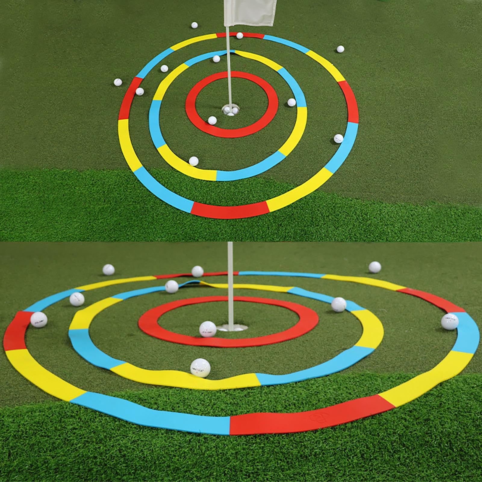 Objetivo de golf, herramientas de entrenamiento de astillado de golf, objetivos de entrenamiento de golpeo de golf, círculos de entrenamiento de objetivo de golf, anillos de silicona para mejorar la